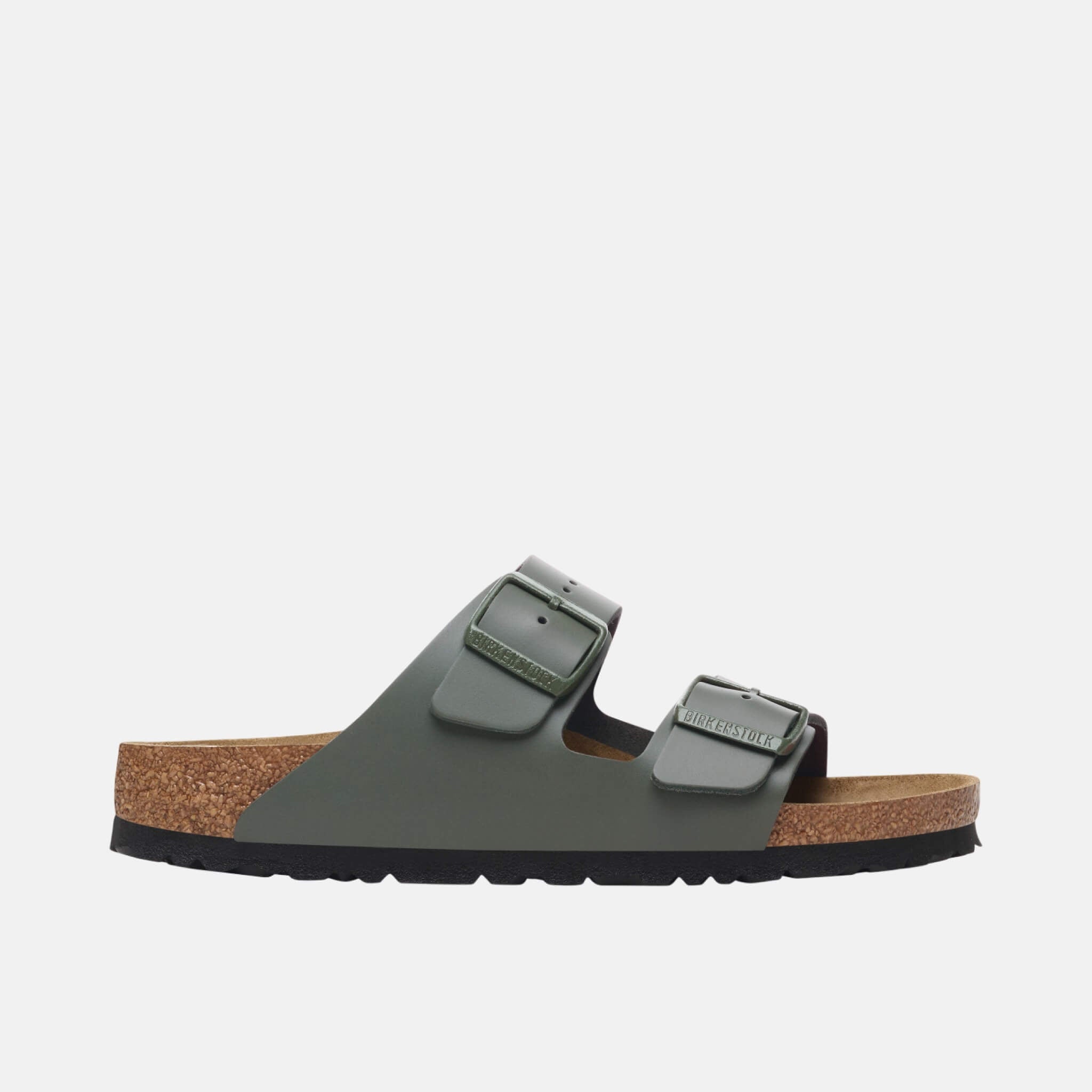 Zielone klapki Birkenstock Arizona Natural Leather