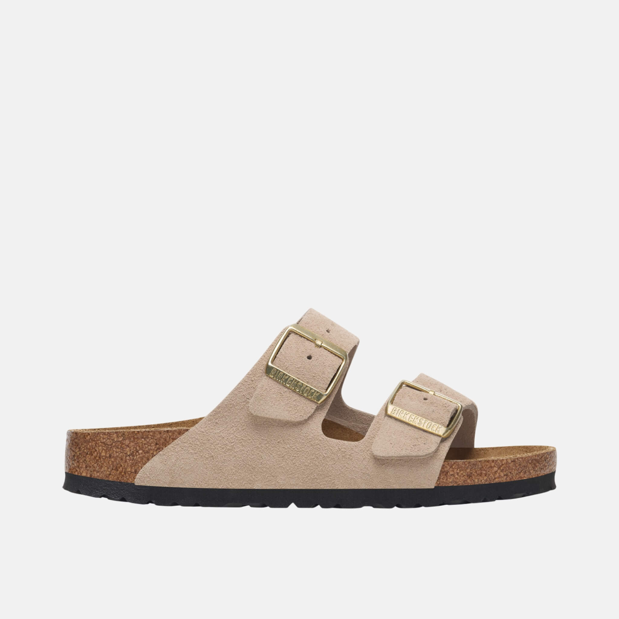 Beżowe klapki Regular Arizona Suede Leather