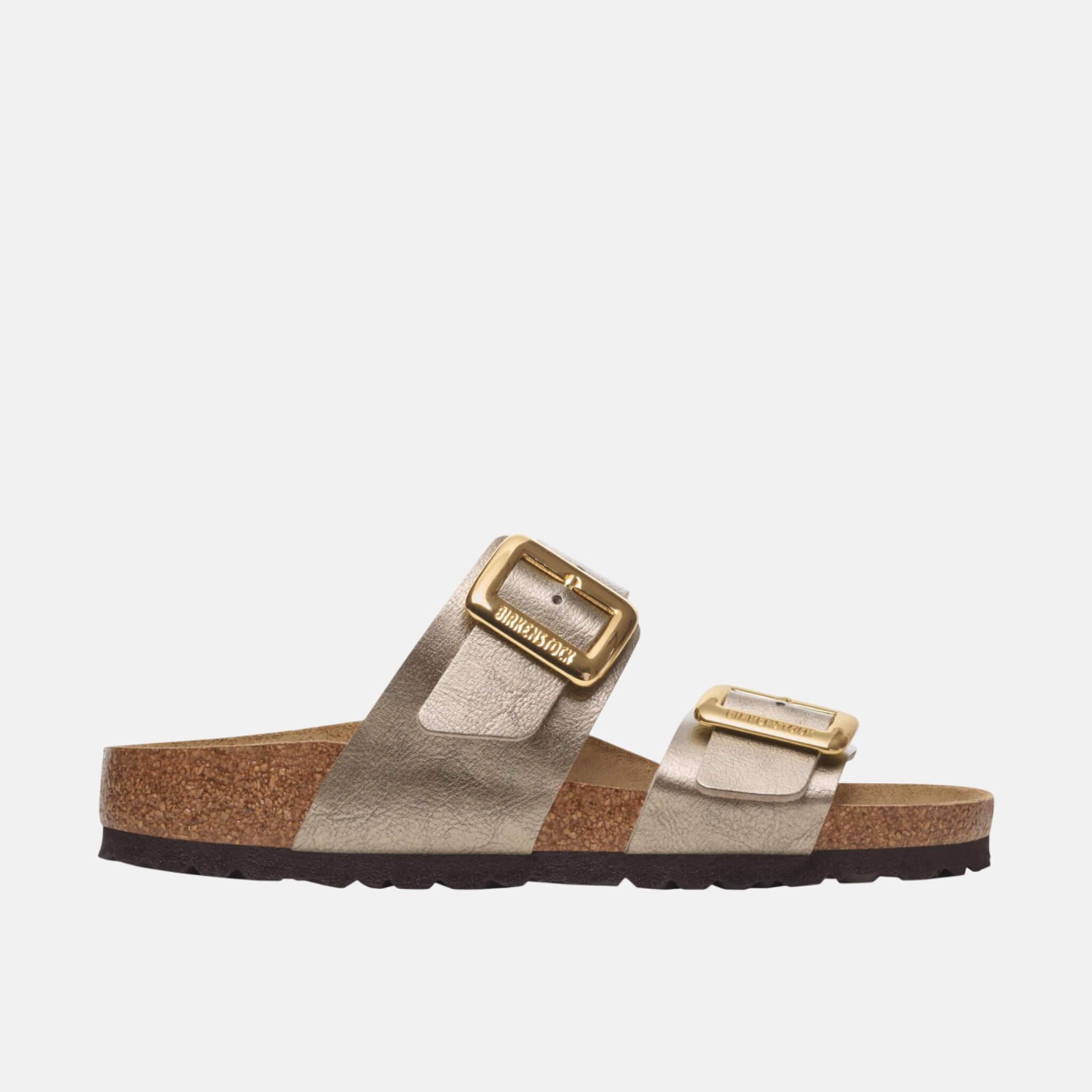Sydney Cushion Buckle Birko-Flor Copper Slides