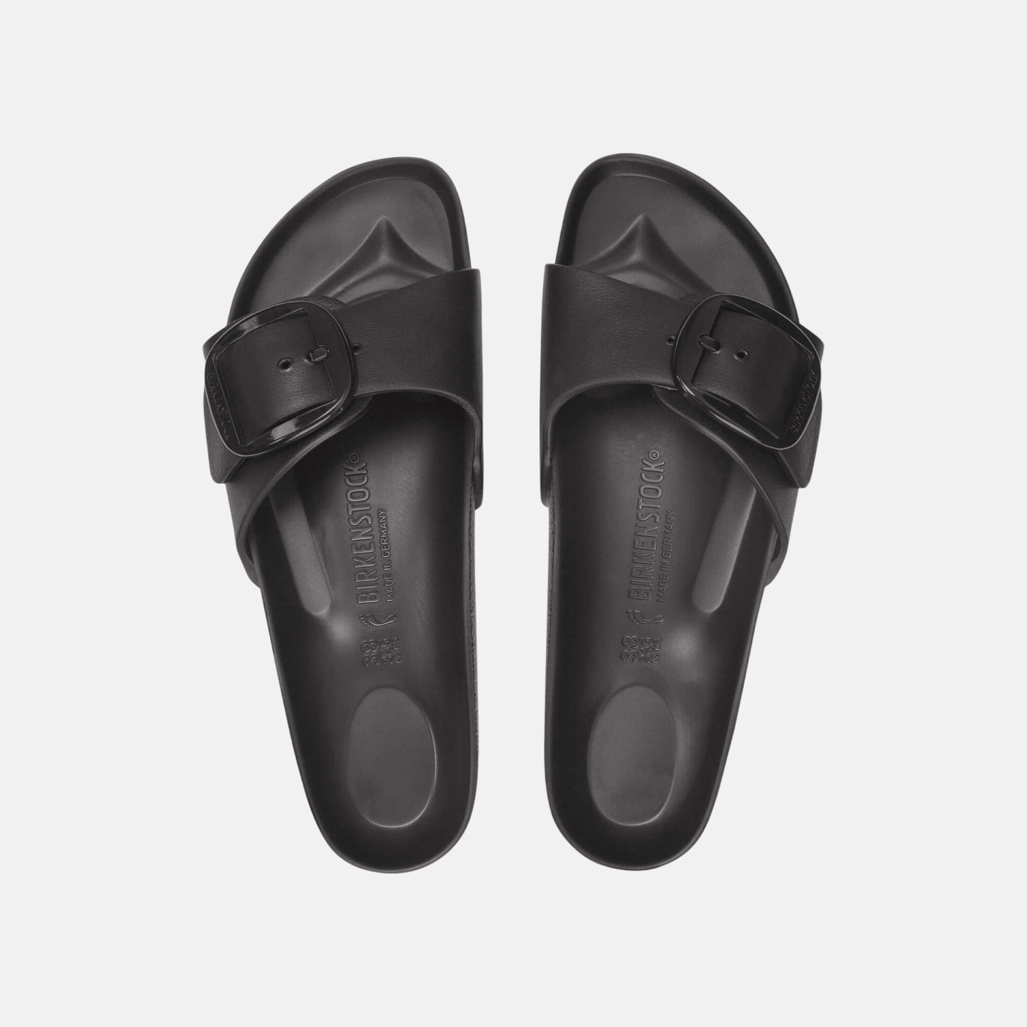 Czarne klapki Narrow Madrid Big Buckle EVA