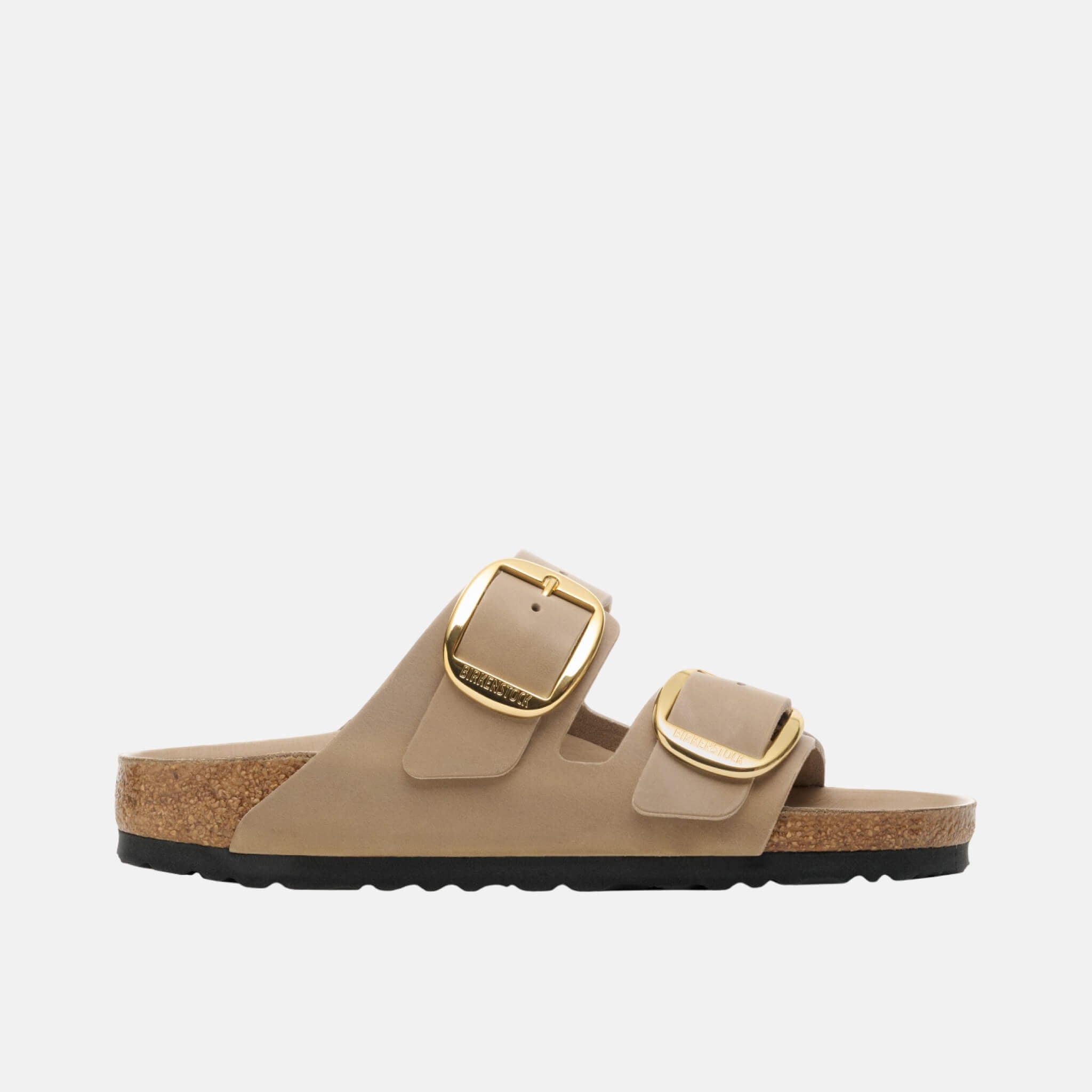 Brązowe klapki Birkenstock Arizona Big Buckle Natural Leather Oiled