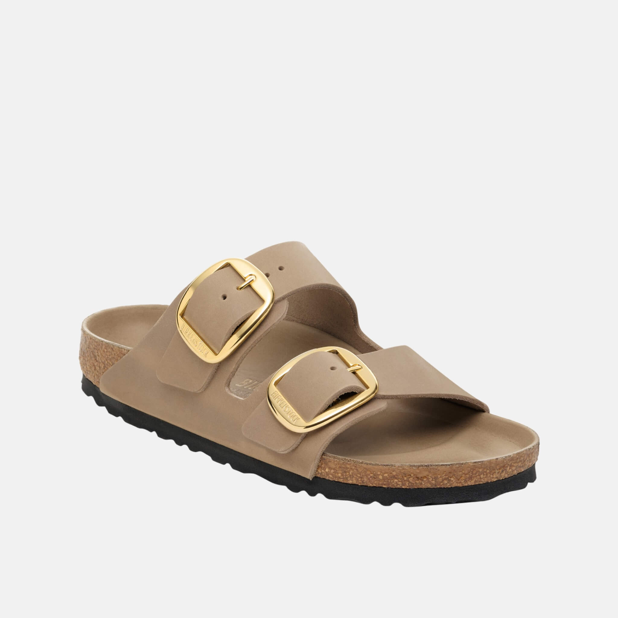 Brązowe klapki Birkenstock Arizona Big Buckle Natural Leather Oiled