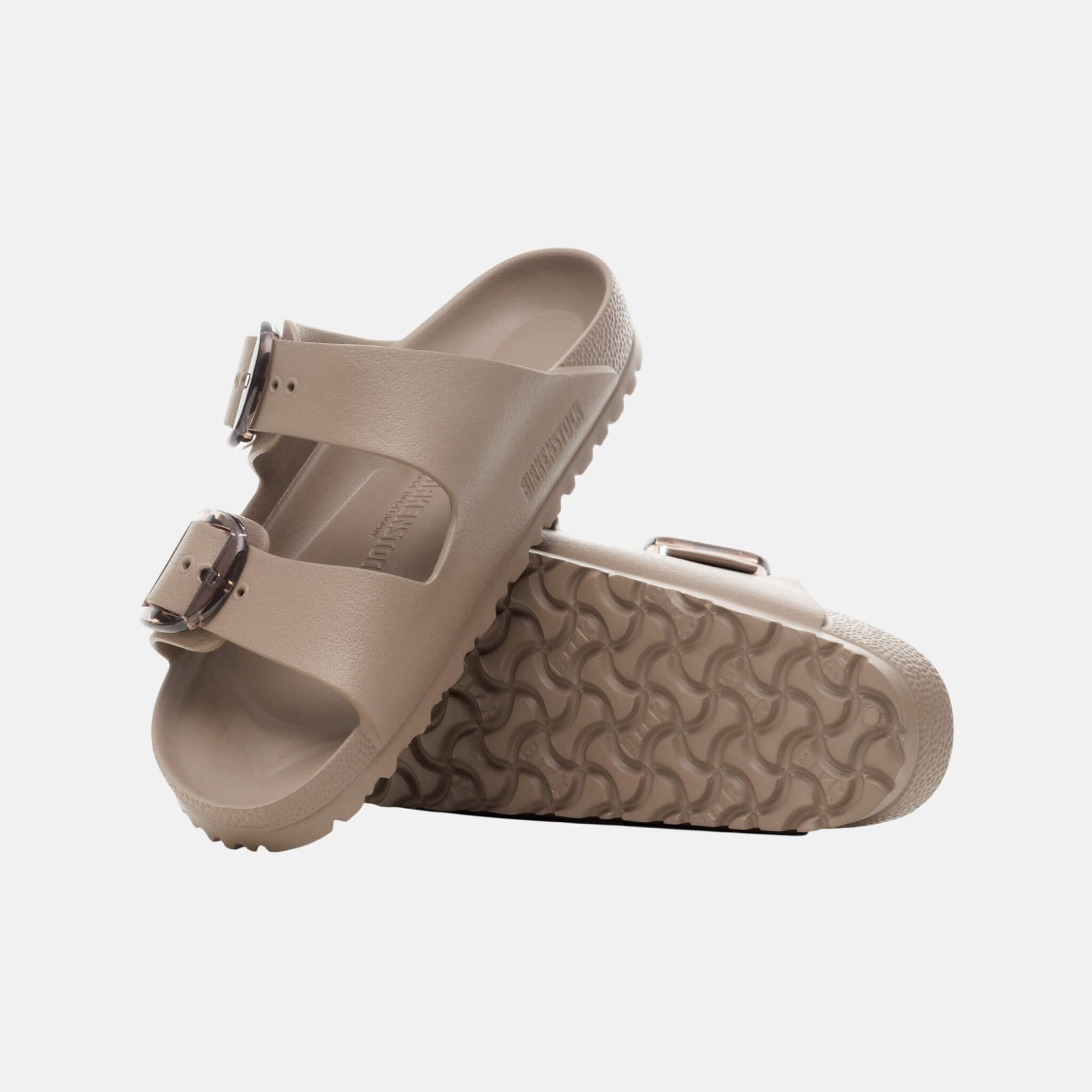 Beige Arizona Big Buckle EVA Narrow Slides