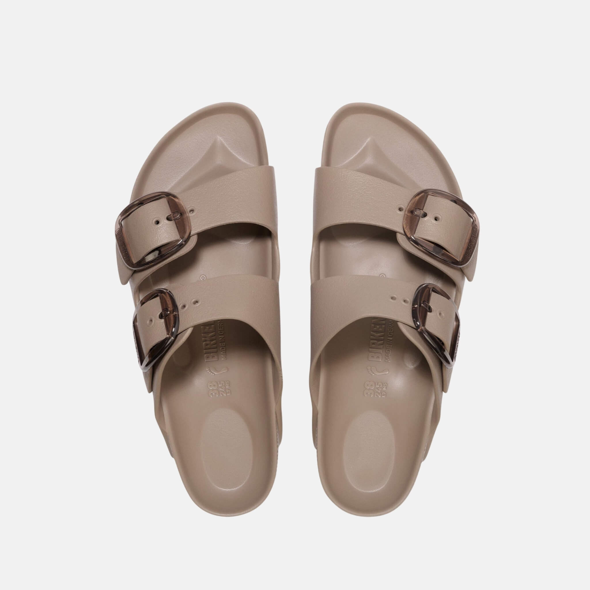 Beige Arizona Big Buckle EVA Narrow Slides