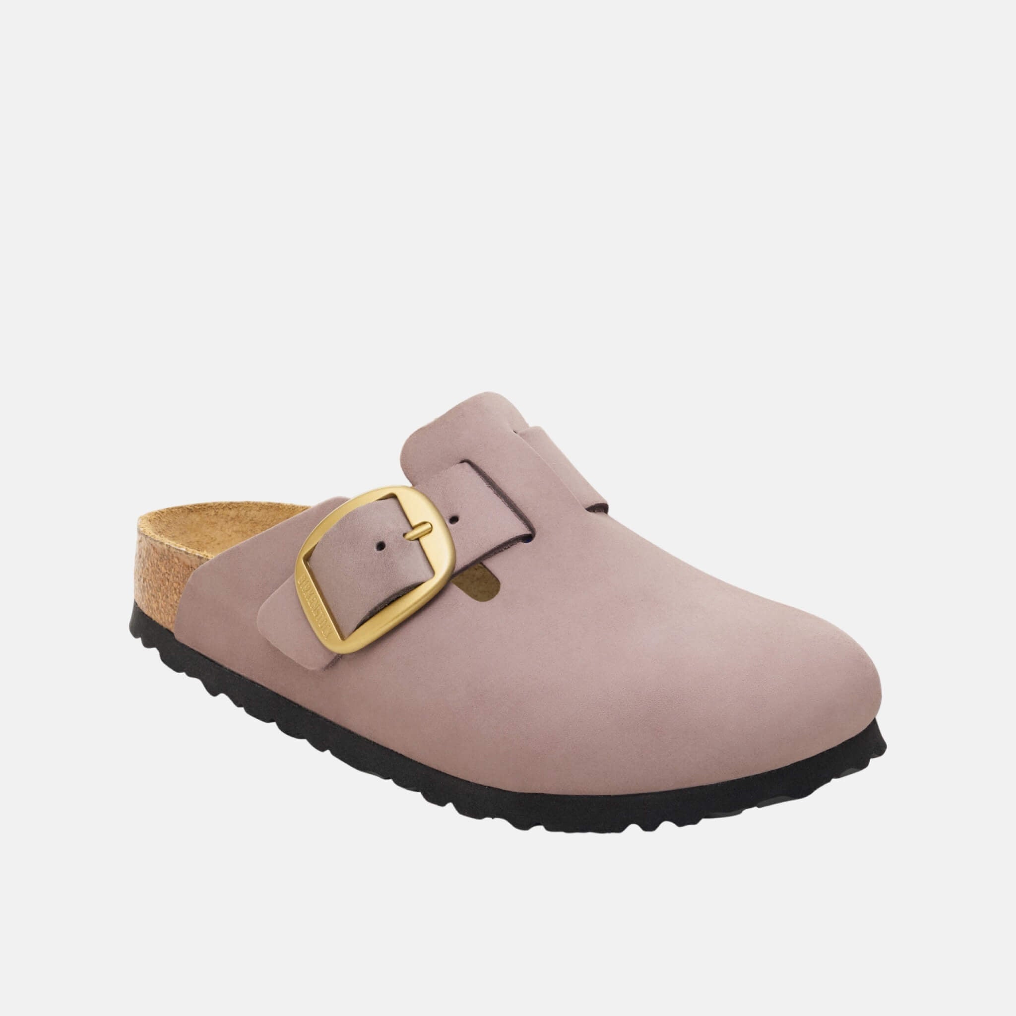 Fioletowe kapcie Boston Big Buckle Nubuk Leather