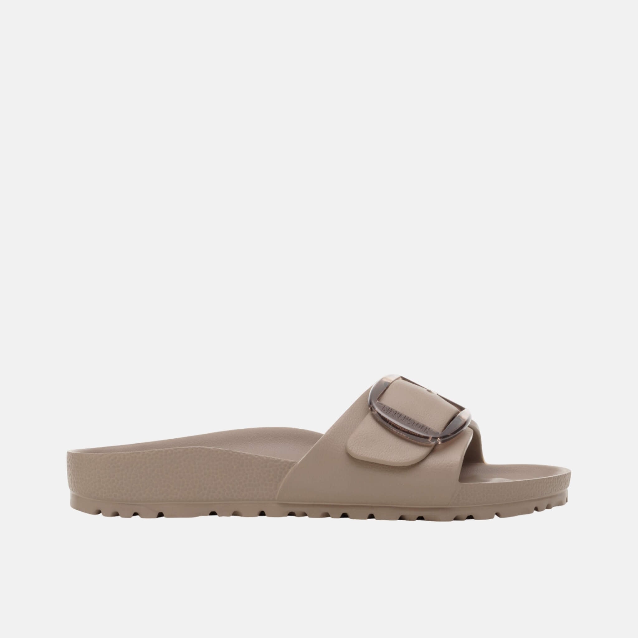 Brązowe klapki Birkenstock Madrid Big Buckle EVA w rozmiarze wąskim