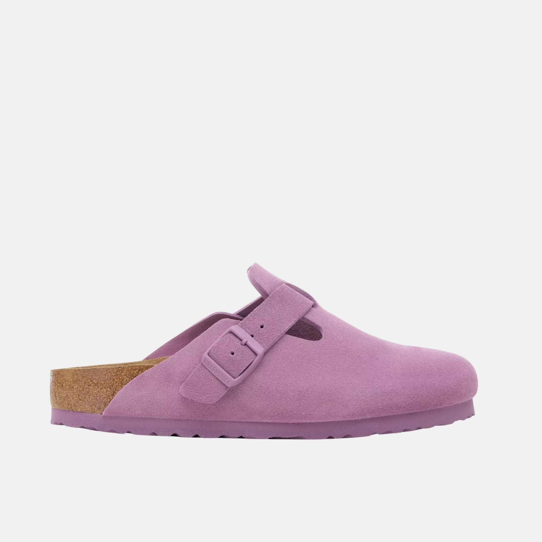 Różowe kapcie Boston Suede Leather o standardowej szerokości