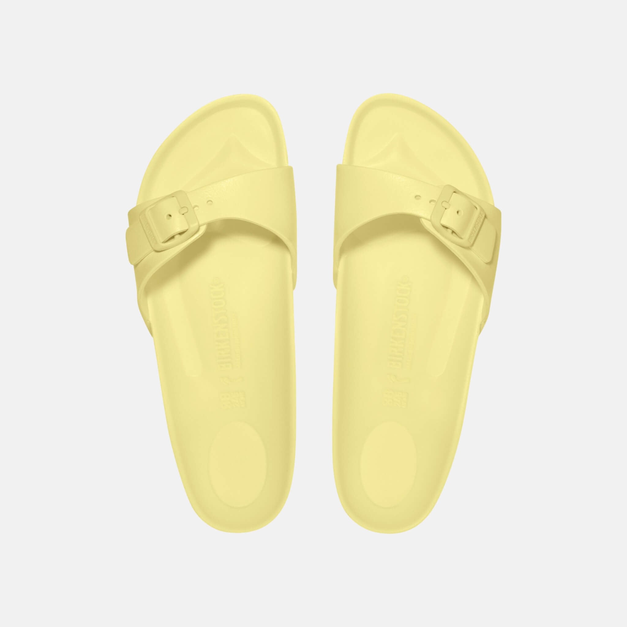 Żółte klapki Birkenstock Madrid EVA w wersji wąskiej