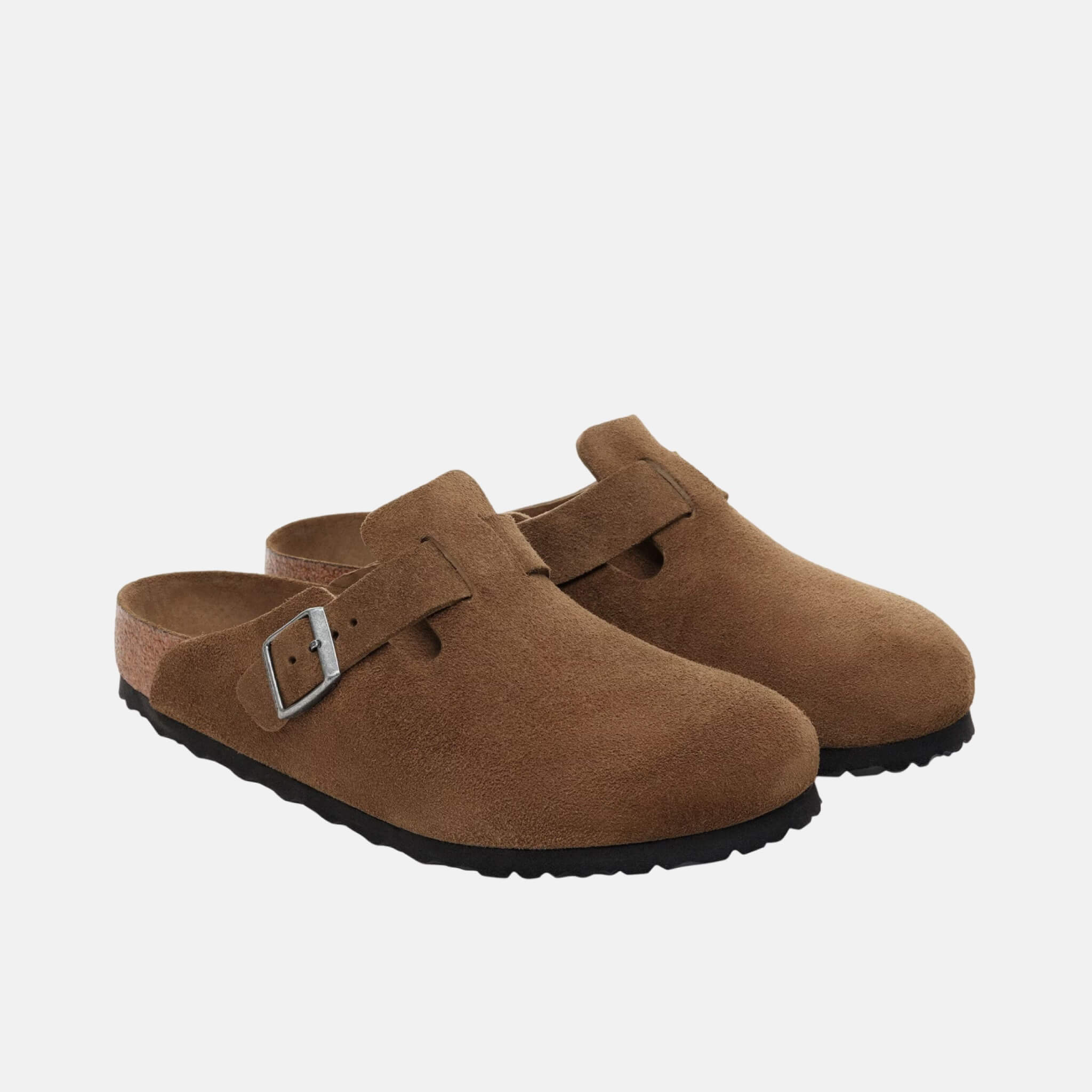 Brązowe kapcie Boston Soft Footbed Suede Leather