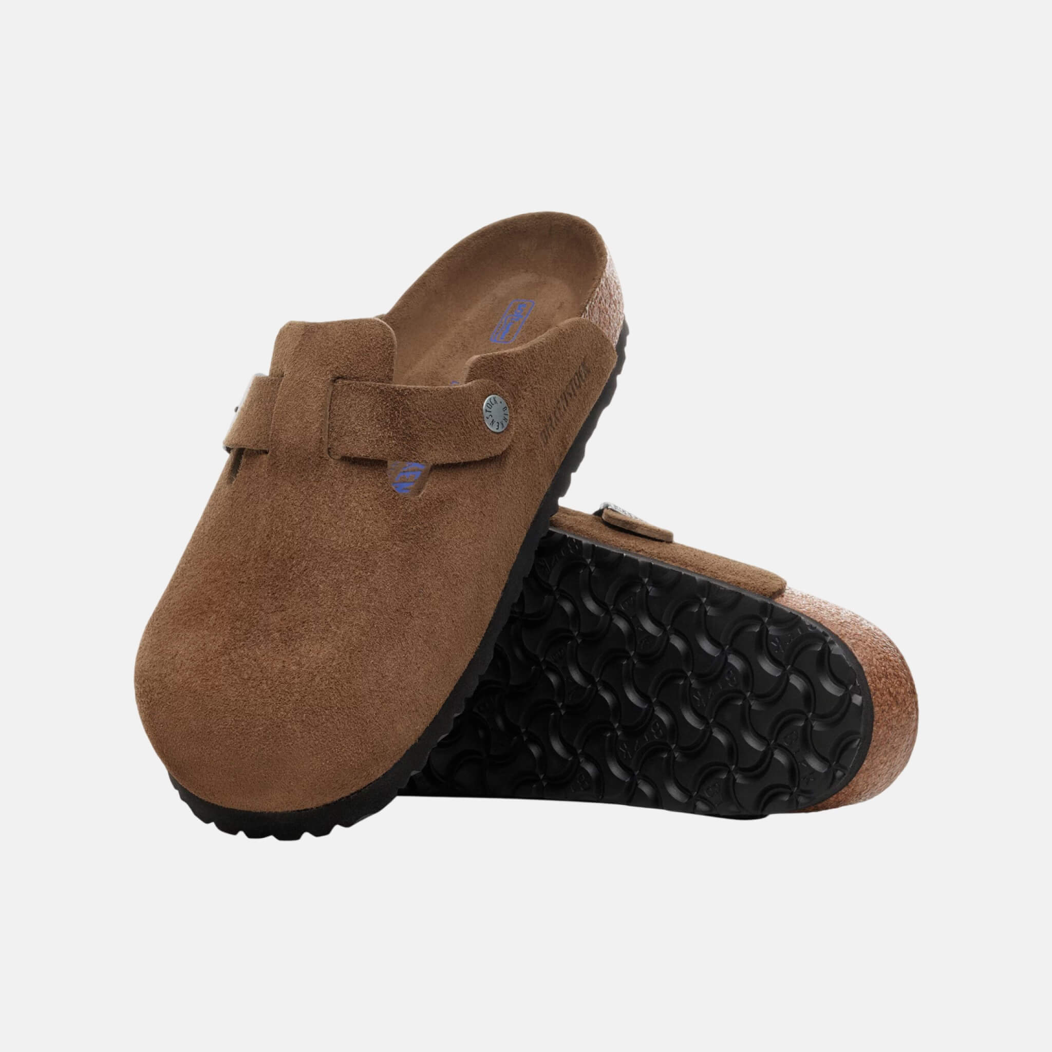 Brązowe kapcie Boston Soft Footbed Suede Leather