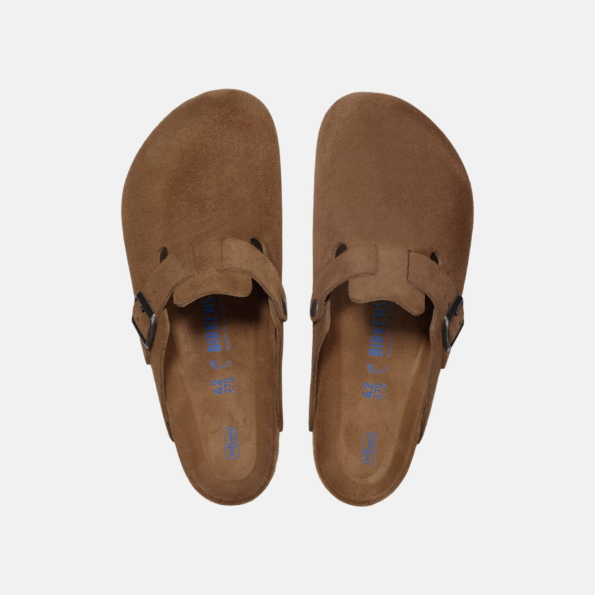 Brązowe kapcie Boston Soft Footbed Suede Leather
