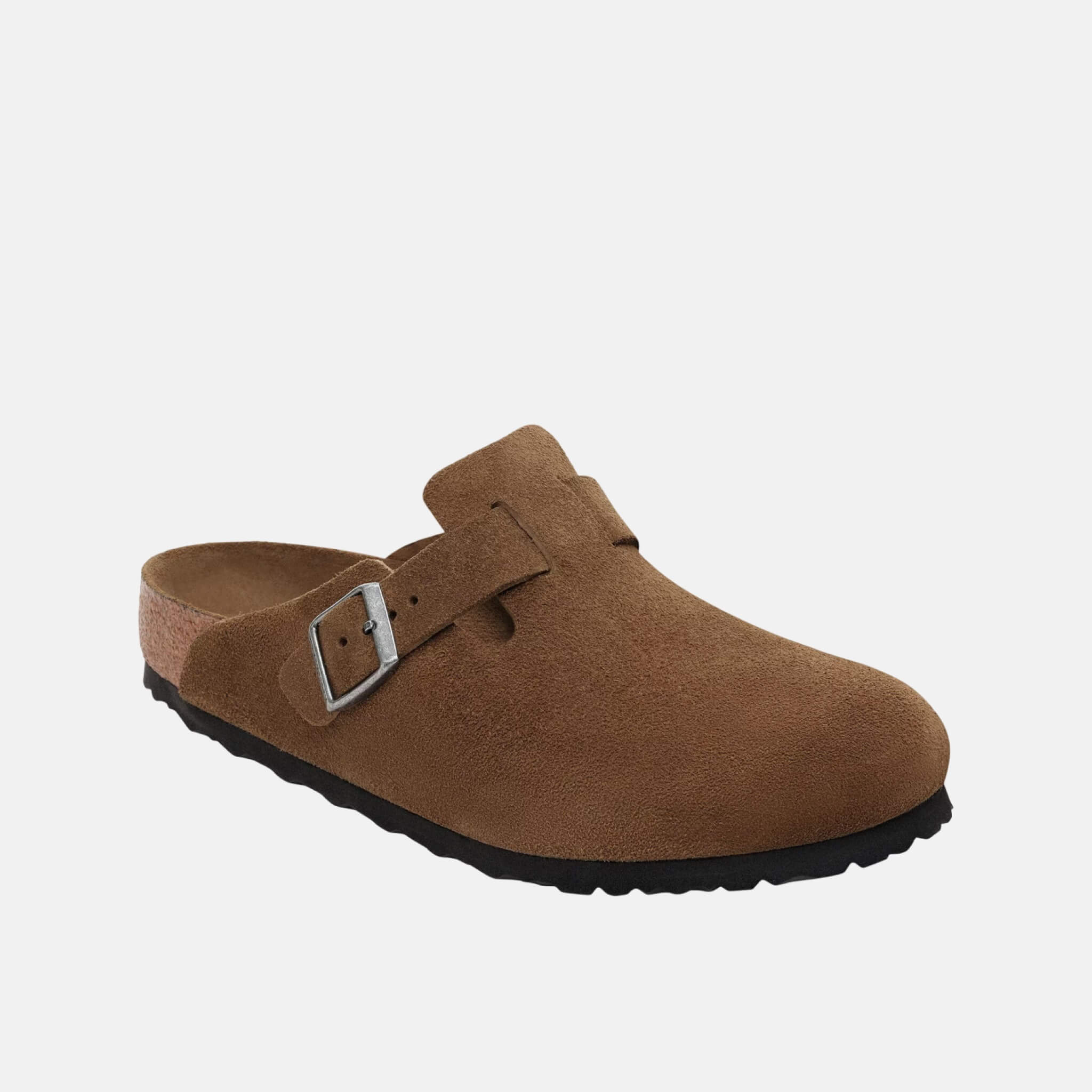 Brązowe kapcie Boston Soft Footbed Suede Leather
