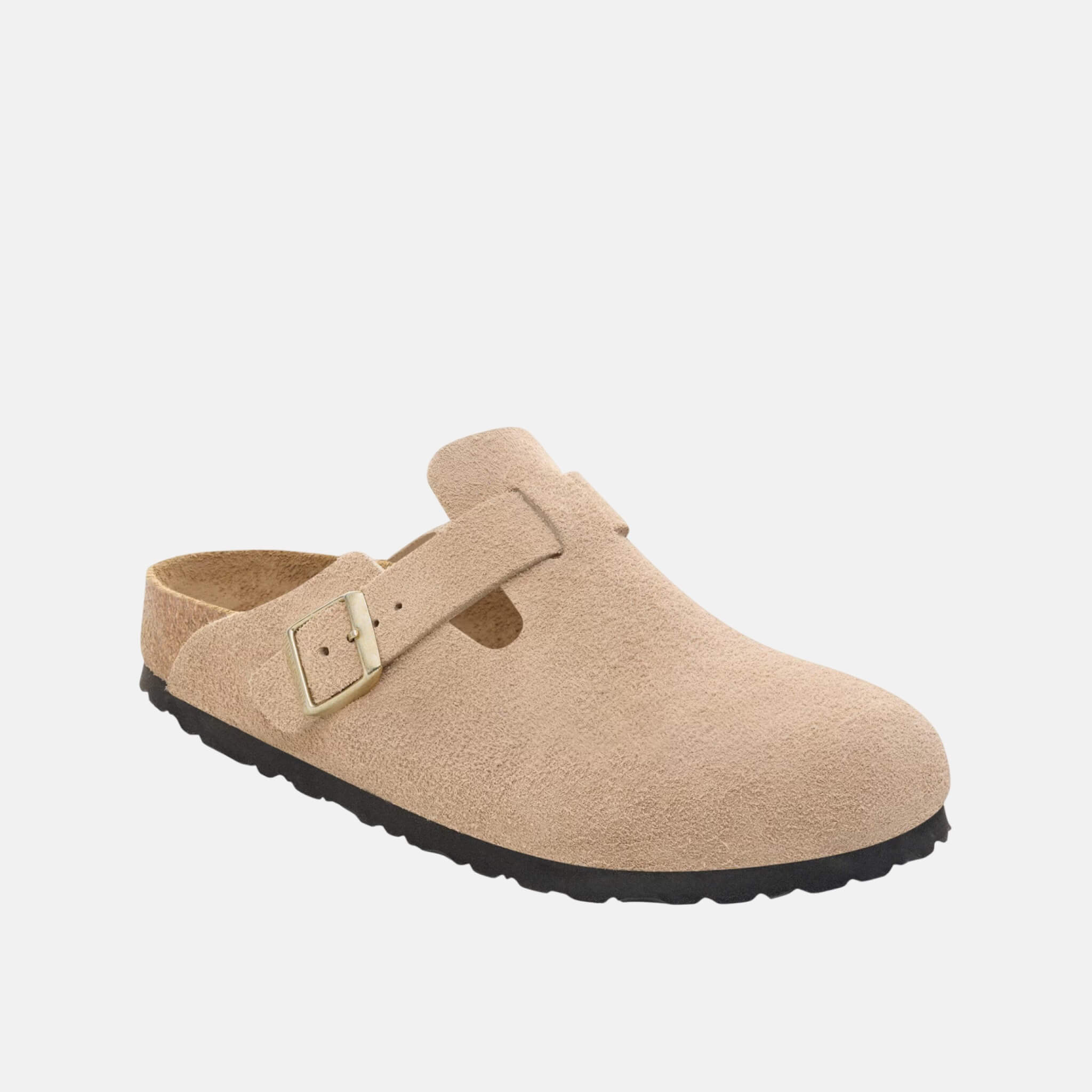 Beżowe kapcie Boston Suede Leather