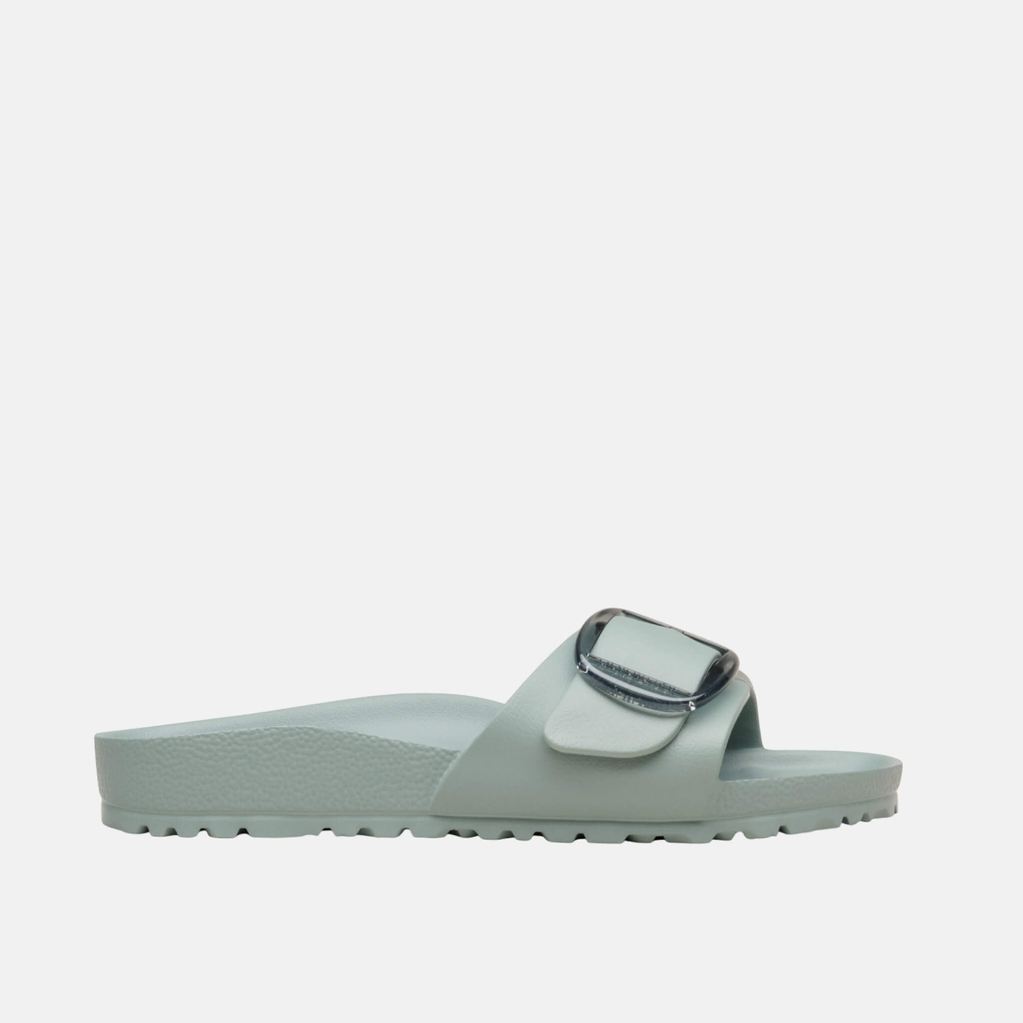 Madrid Big Buckle EVA Slim Blue and Silver Slides