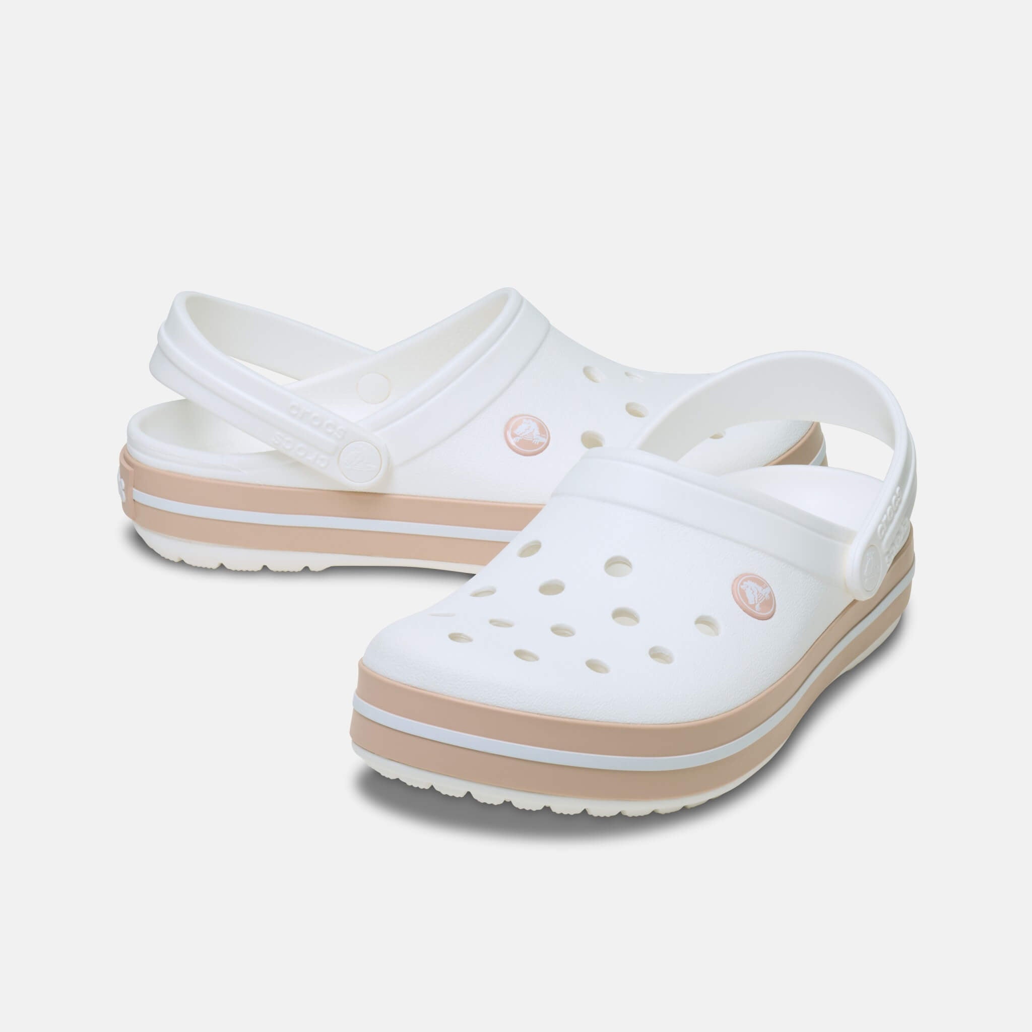 Crocband White/Pink Caramel