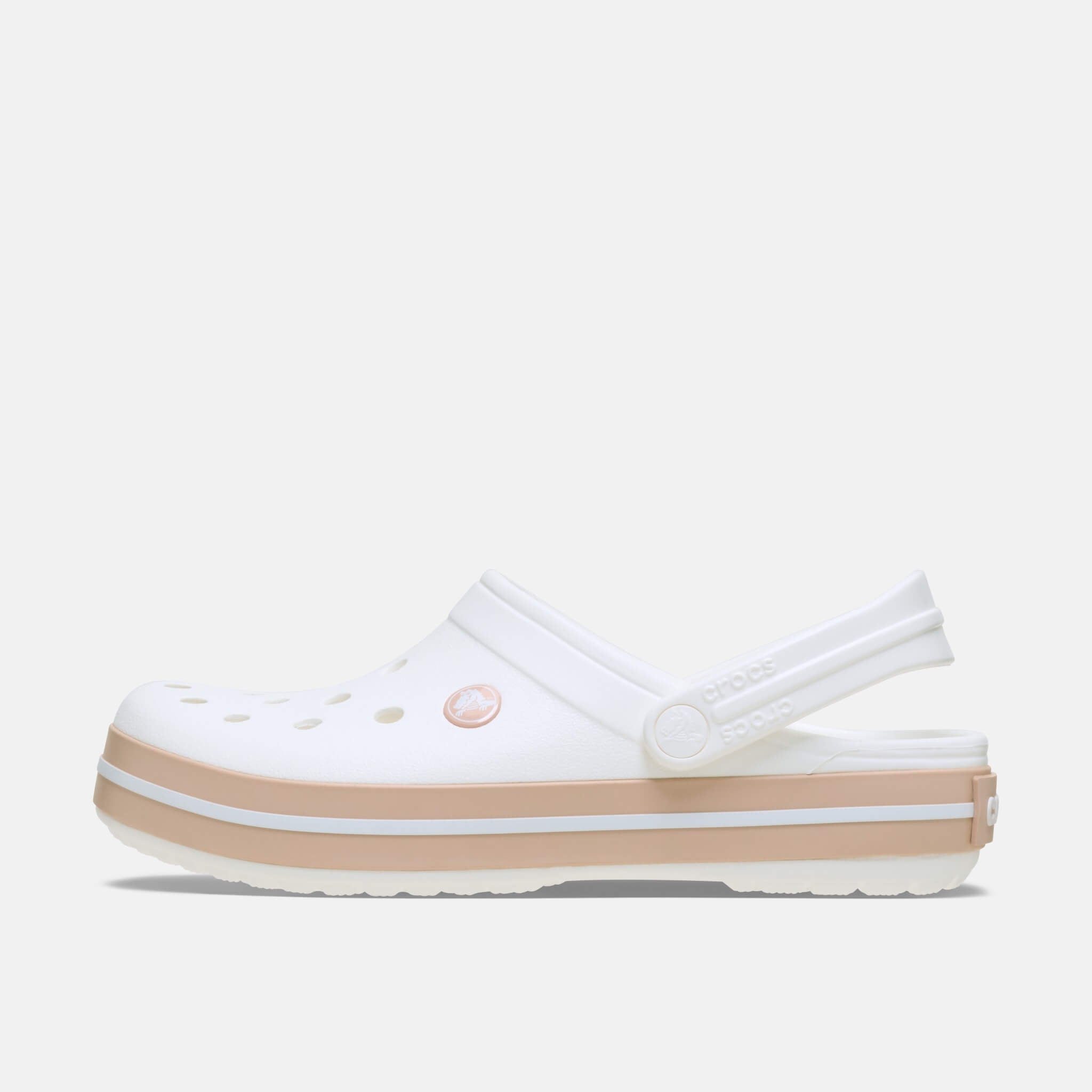 Crocband White/Pink Caramel
