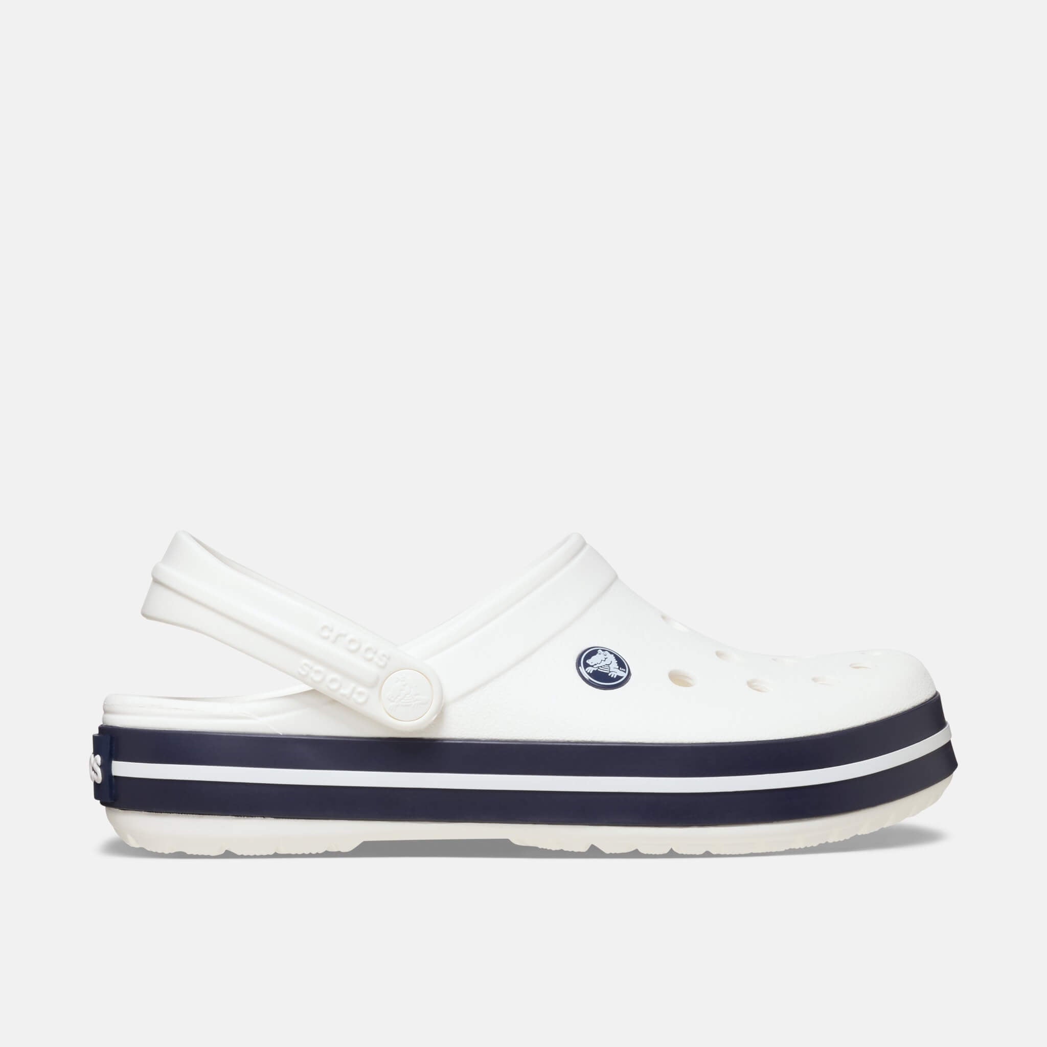 Crocband White/White/Navy