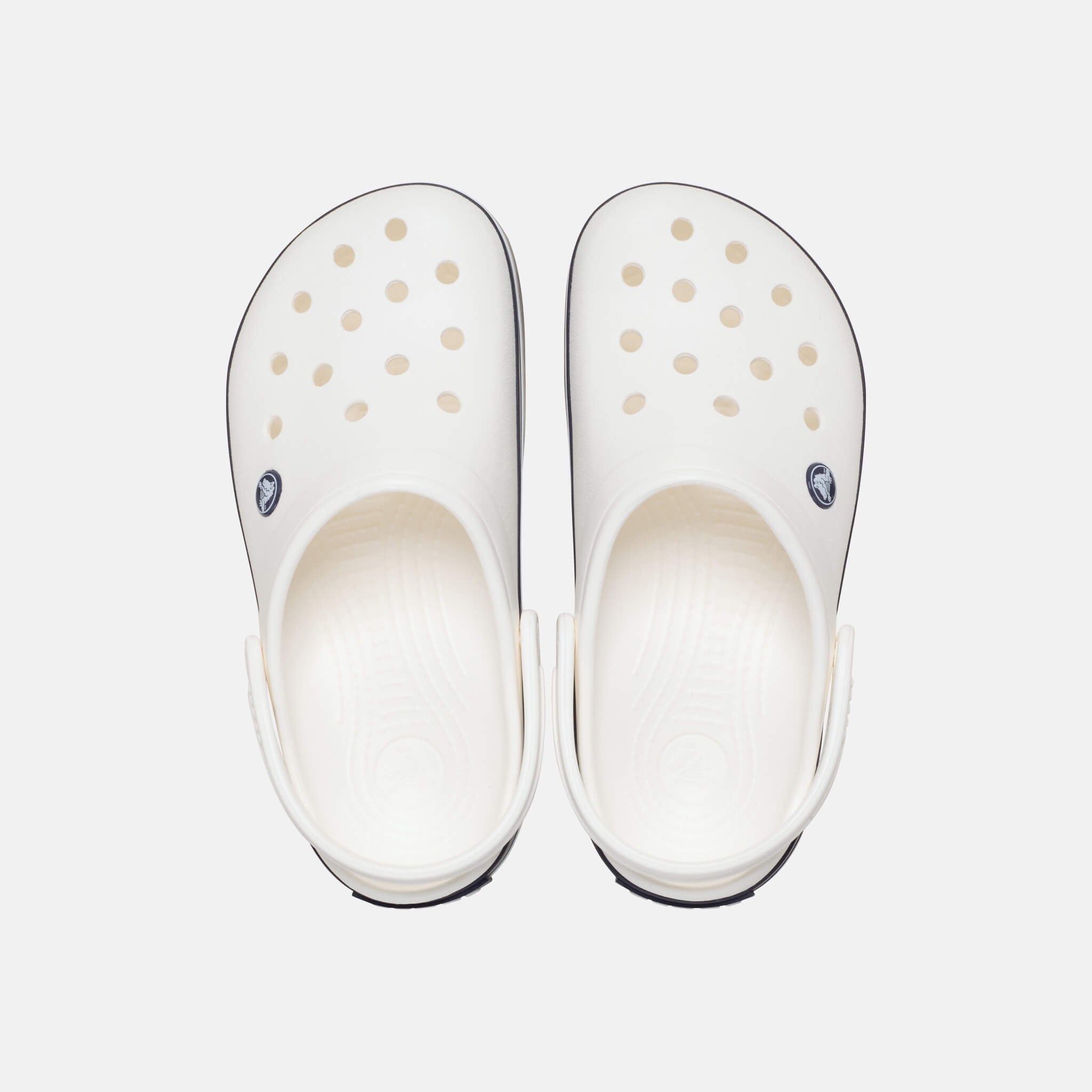 Crocband White/White/Navy