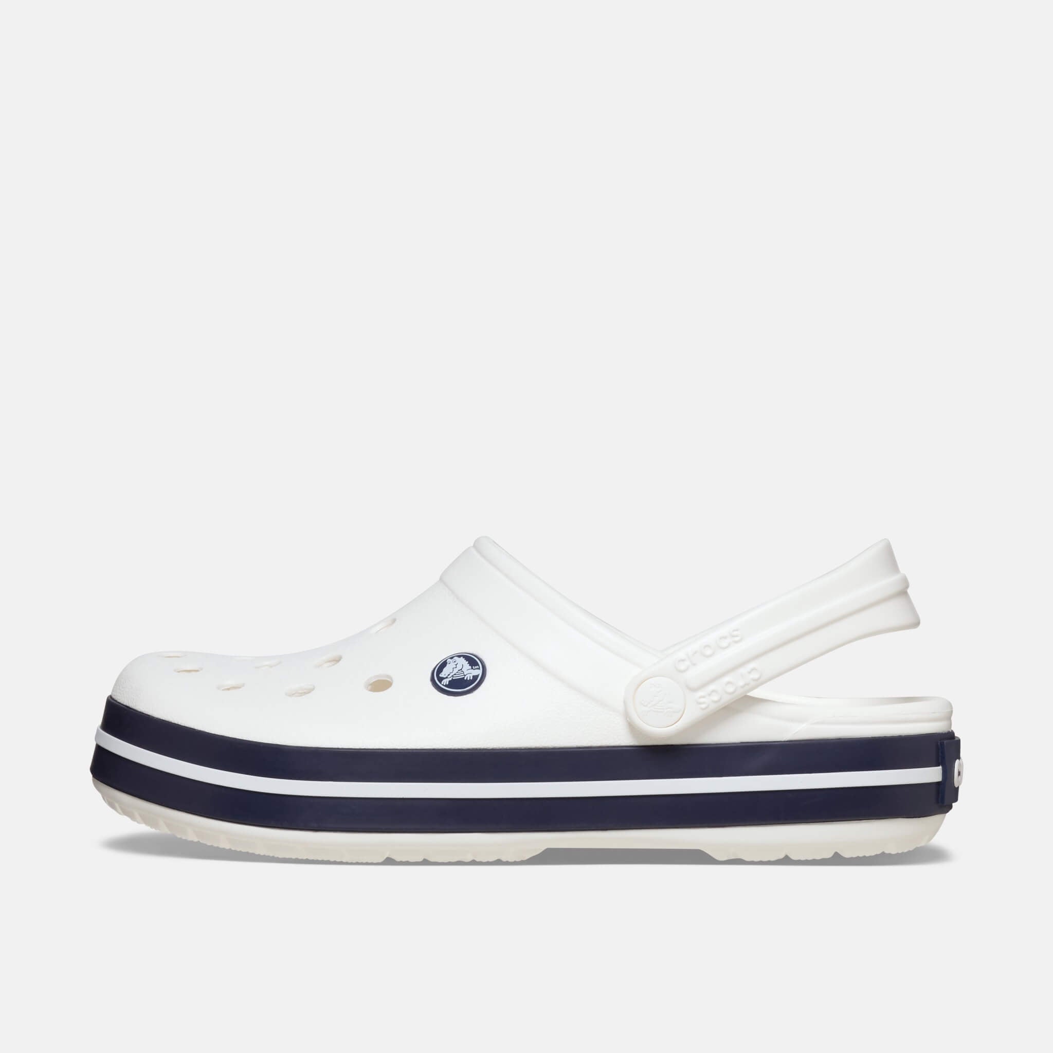 Crocband White/White/Navy