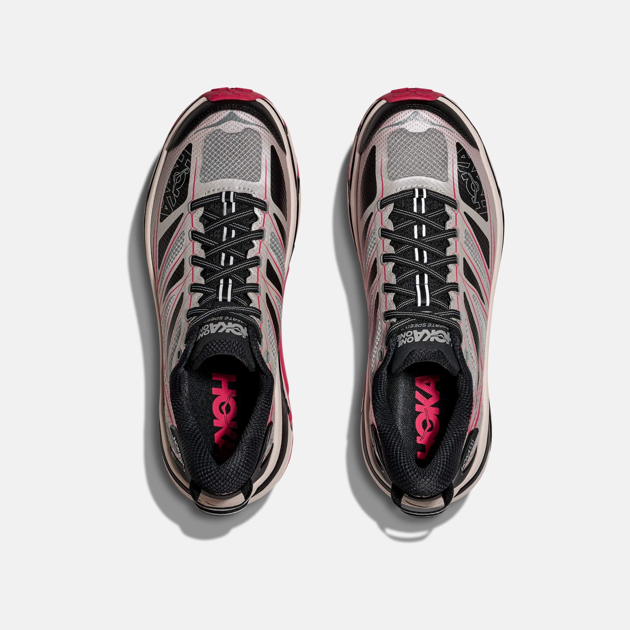 Unisex szaro-czarne sneakersy Hoka Mafate Speed 2