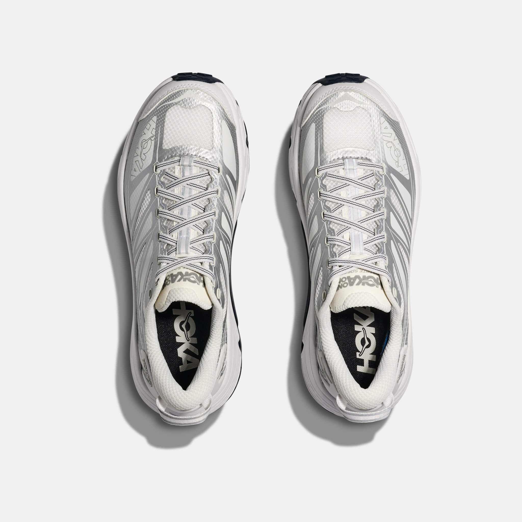 Unisex biało-srebrne sneakersy Hoka Mafate Speed 2