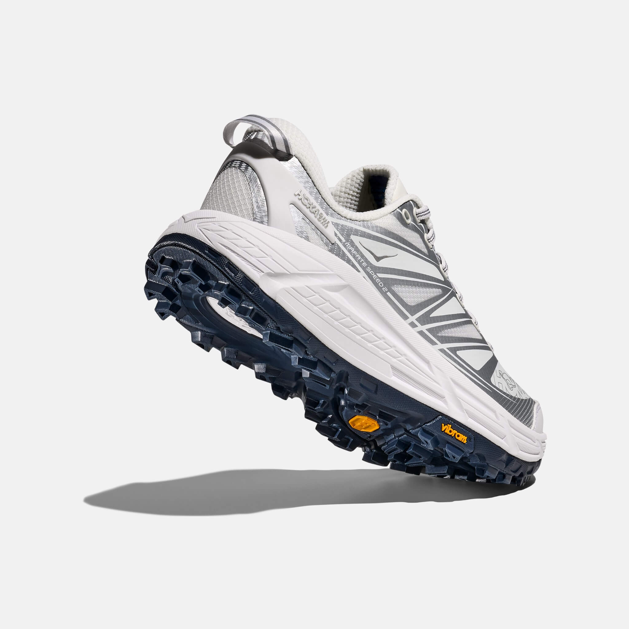 Unisex biało-srebrne sneakersy Hoka Mafate Speed 2