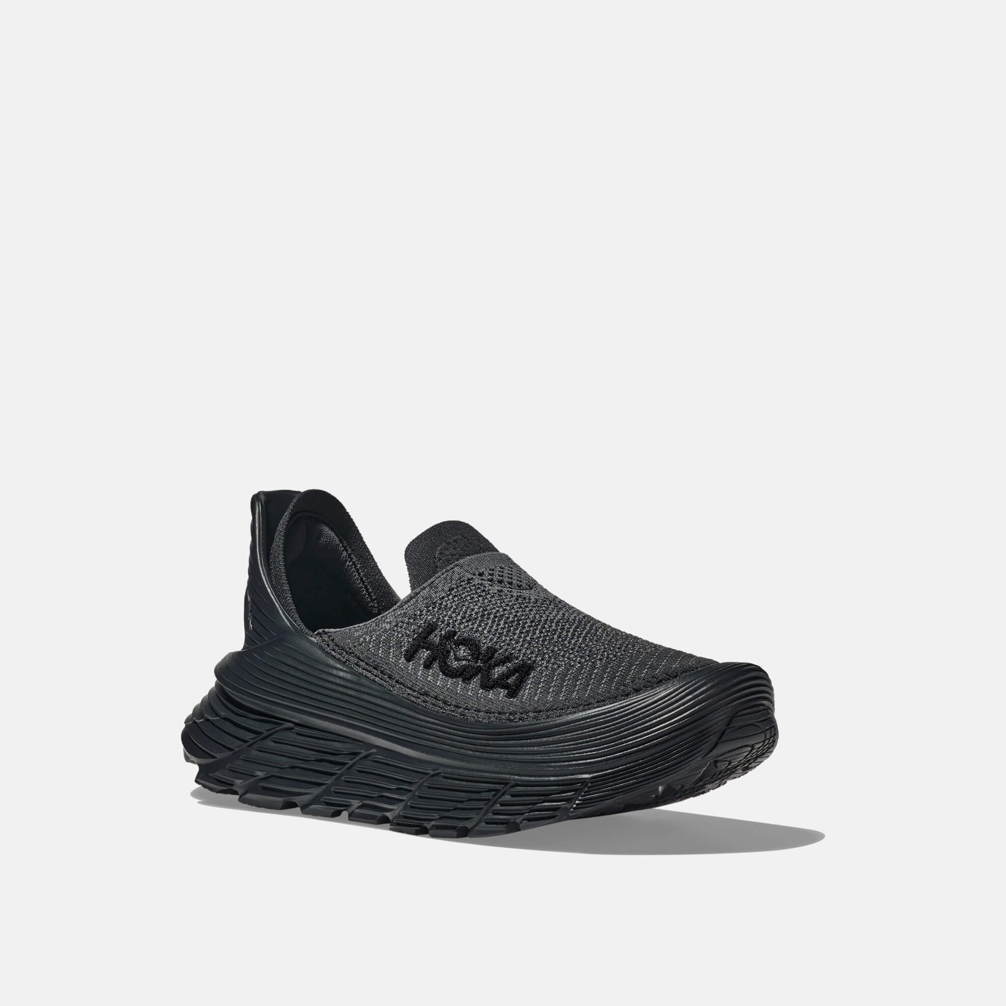 Unisex czarne slip-on Hoka Restore TC