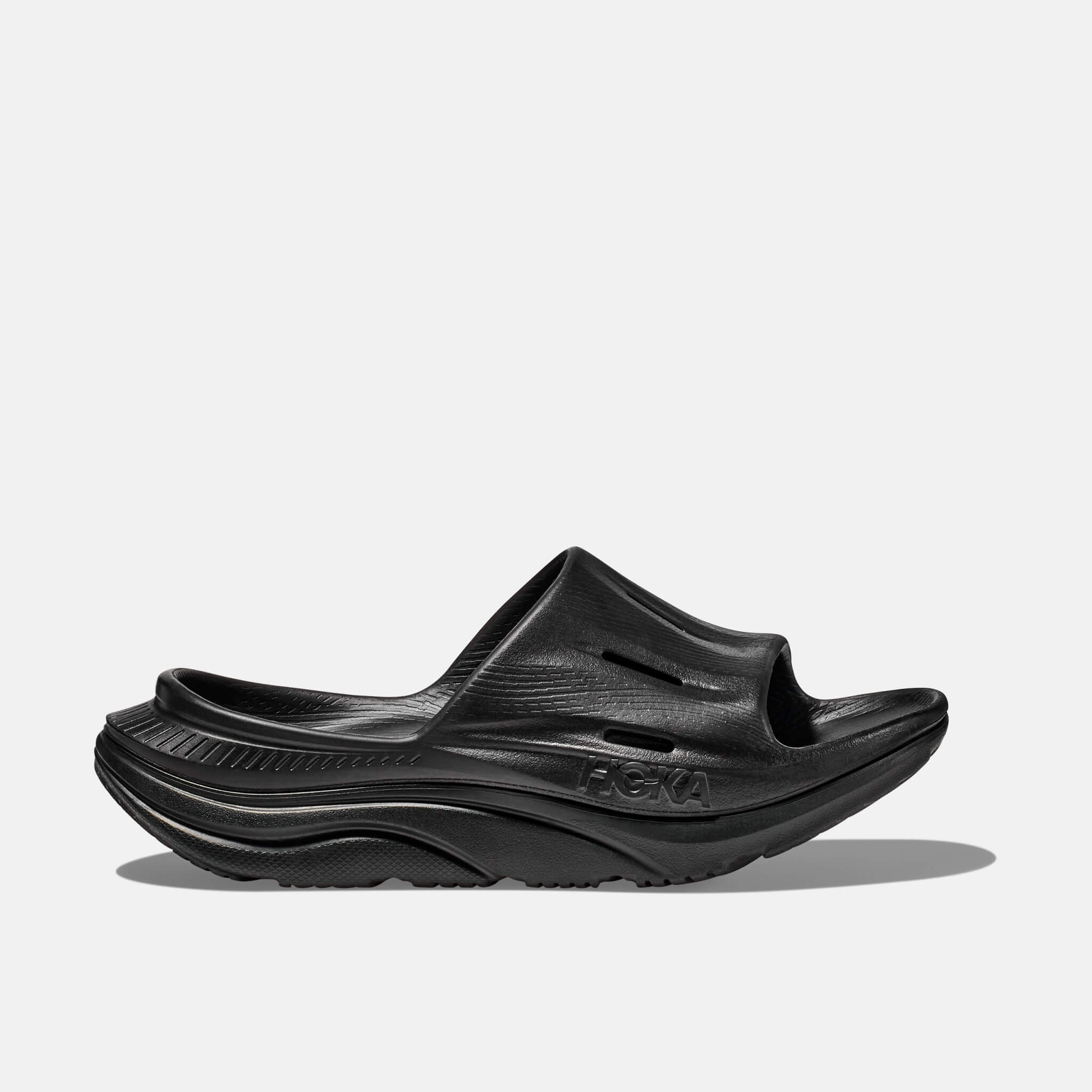 Unisex Black Hoka Ora Recovery Slide 3 Flip-Flops