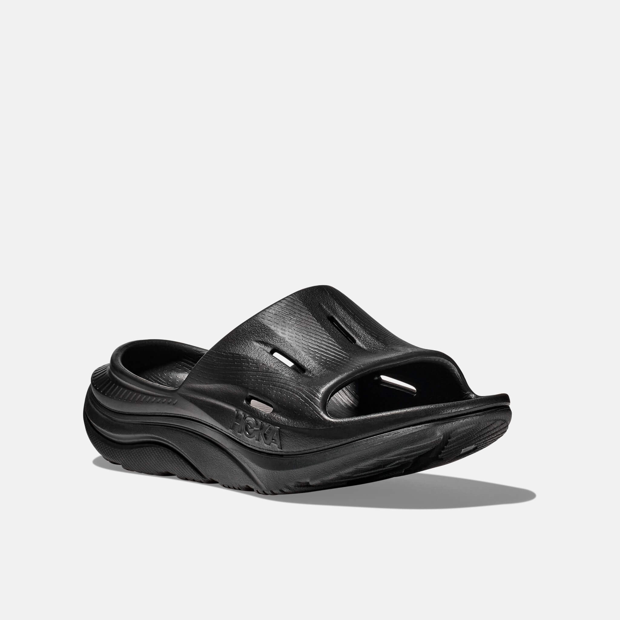 Unisex Black Hoka Ora Recovery Slide 3 Flip-Flops