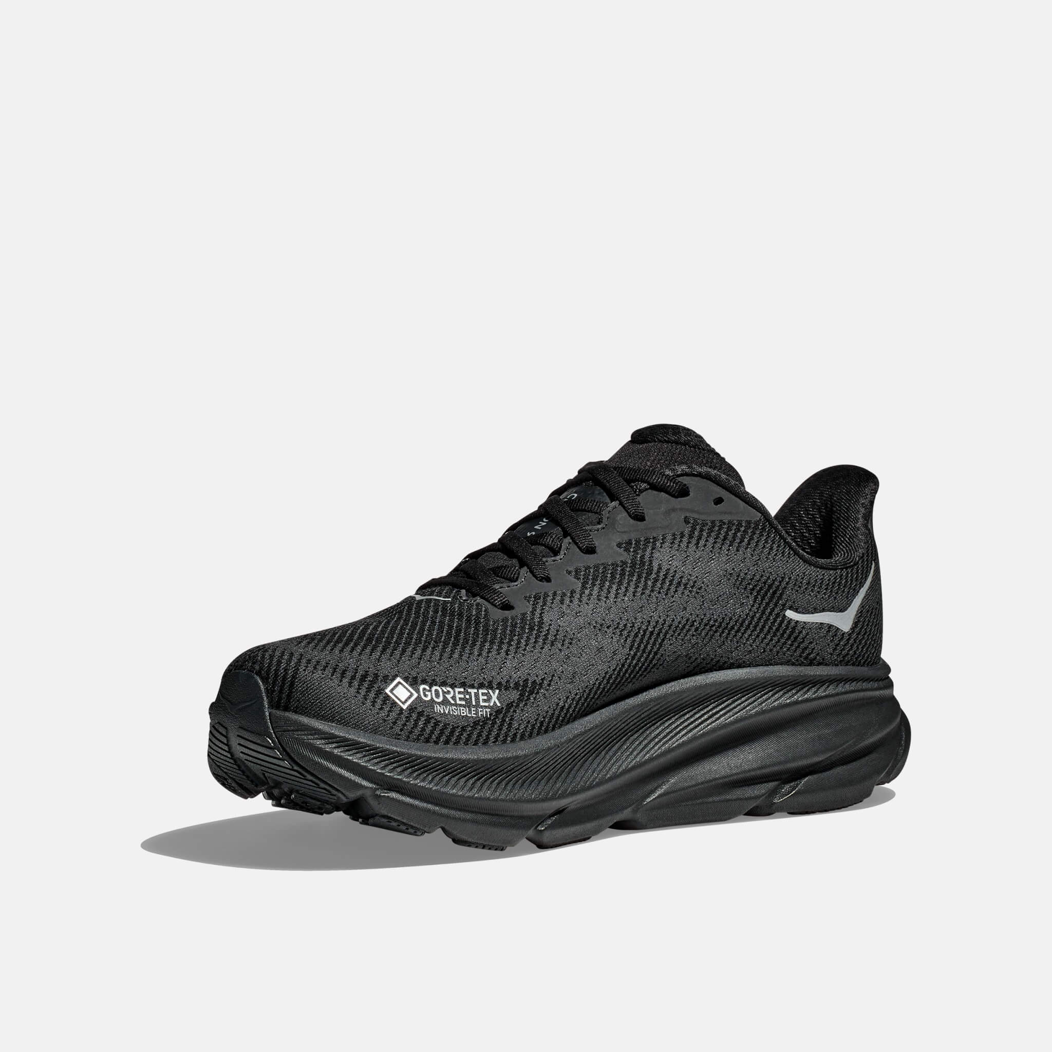Męskie czarne buty do biegania Hoka Clifton 9 GTX