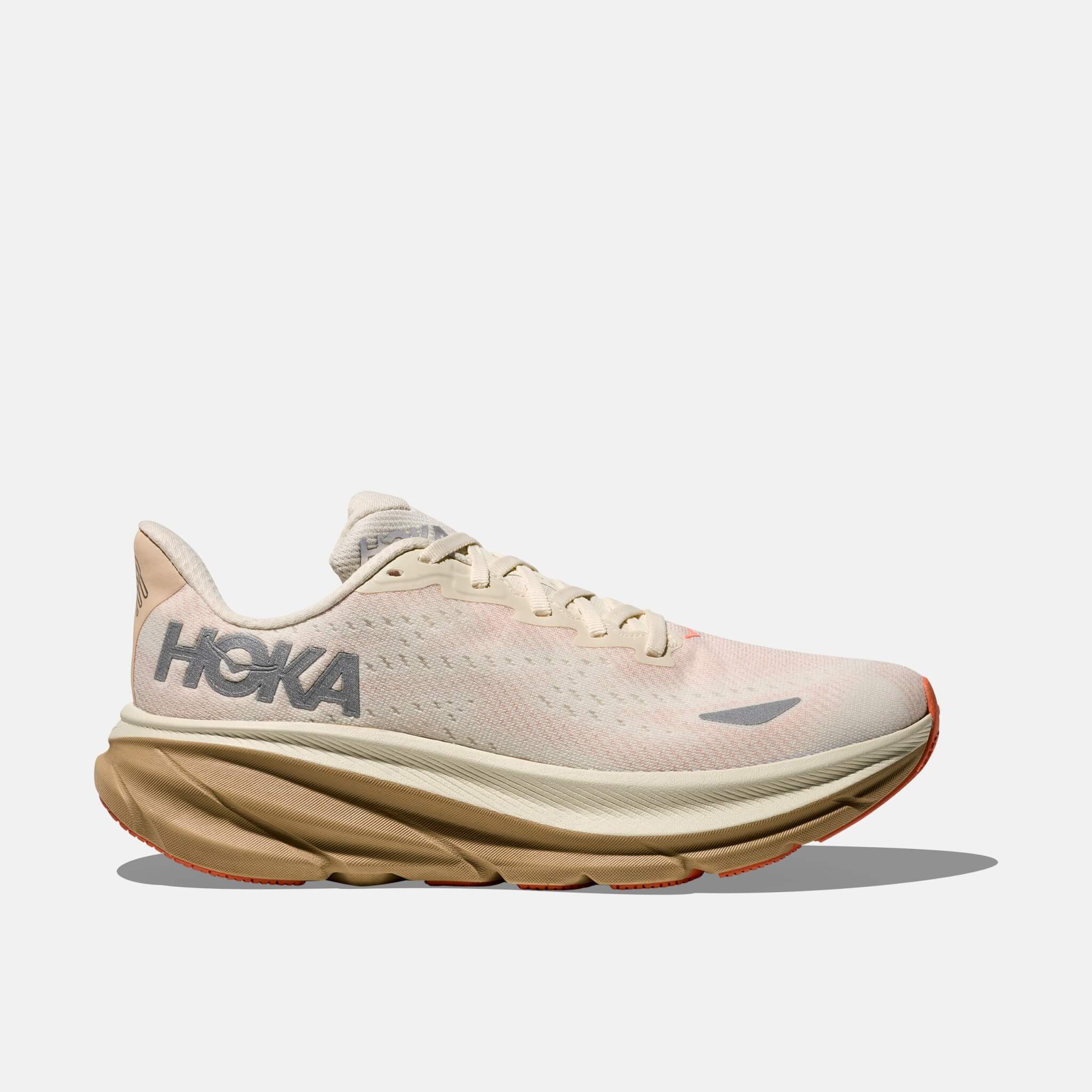 Damskie beżowe sneakersy Hoka Clifton 9 GTX