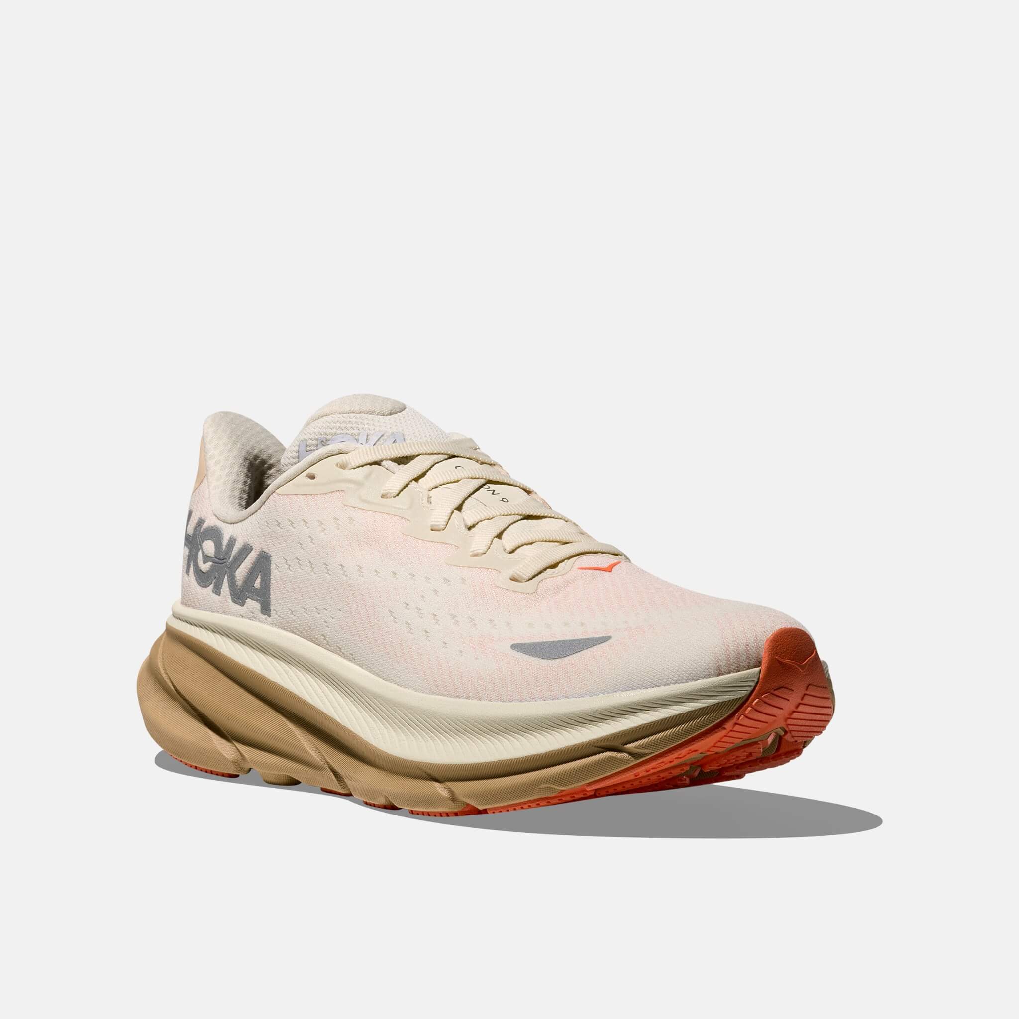 Damskie beżowe sneakersy Hoka Clifton 9 GTX