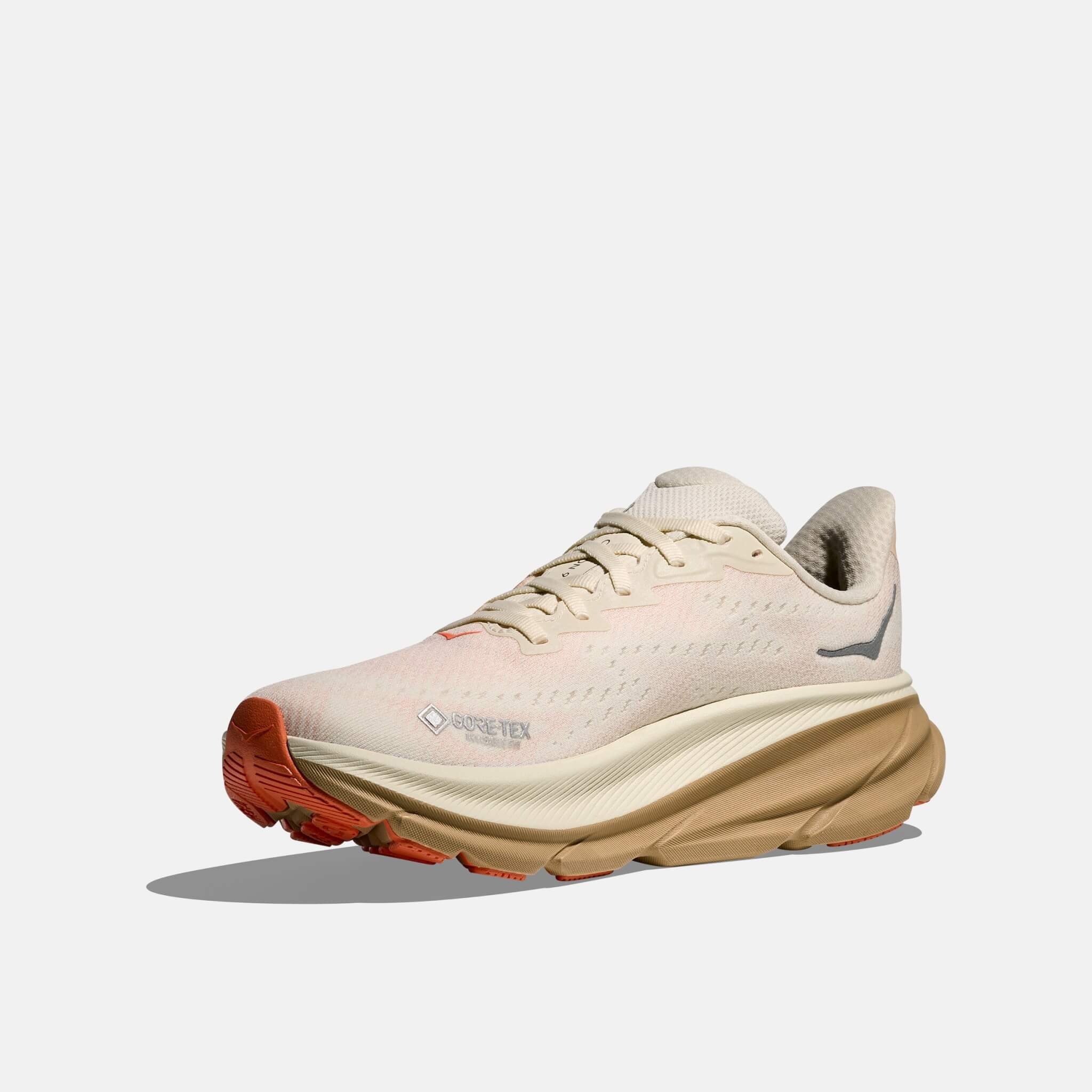 Damskie beżowe sneakersy Hoka Clifton 9 GTX