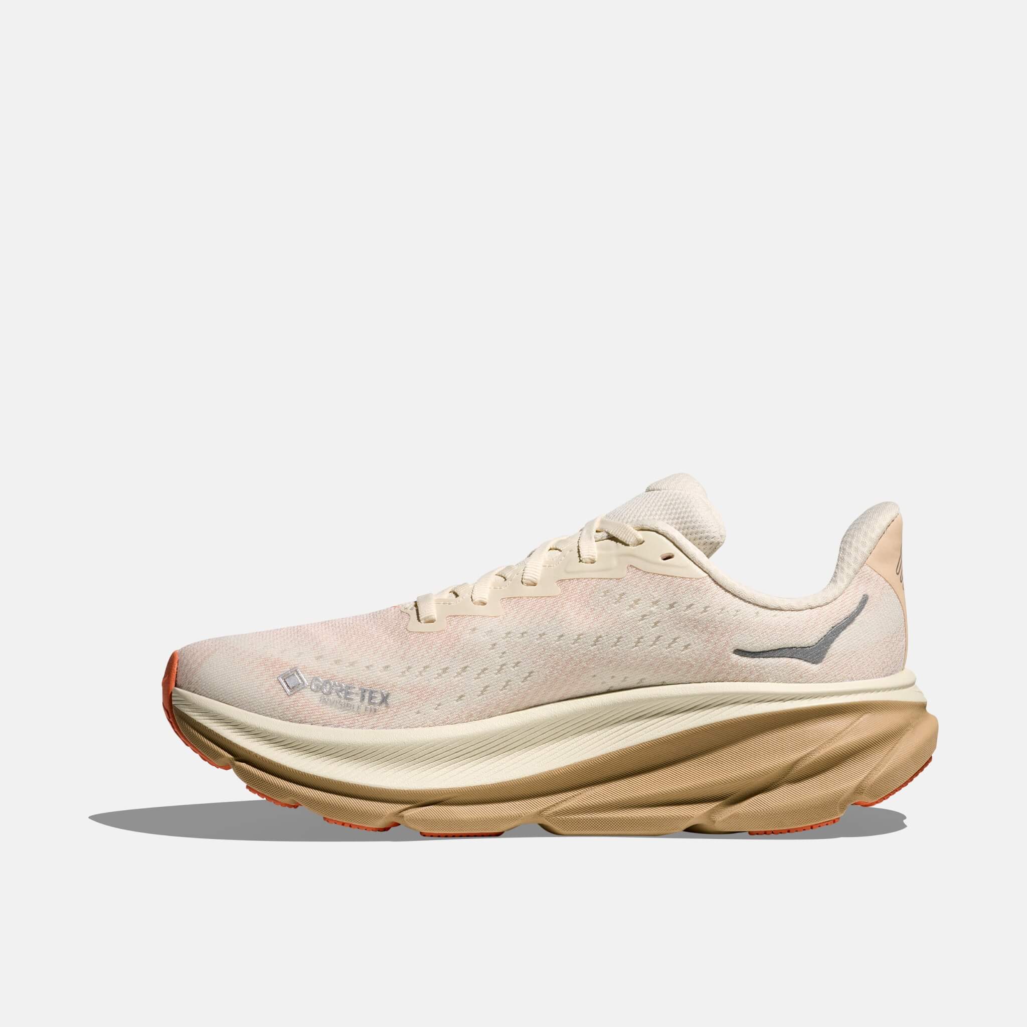 Damskie beżowe sneakersy Hoka Clifton 9 GTX