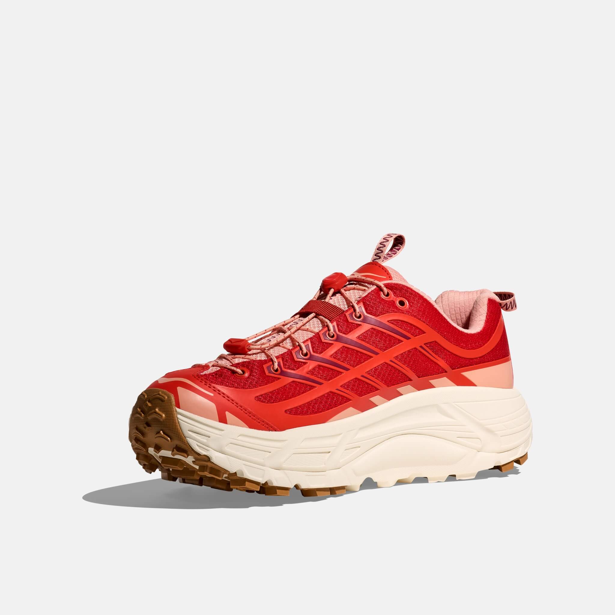 Unisex red Hoka Mafate Three2 sneakers
