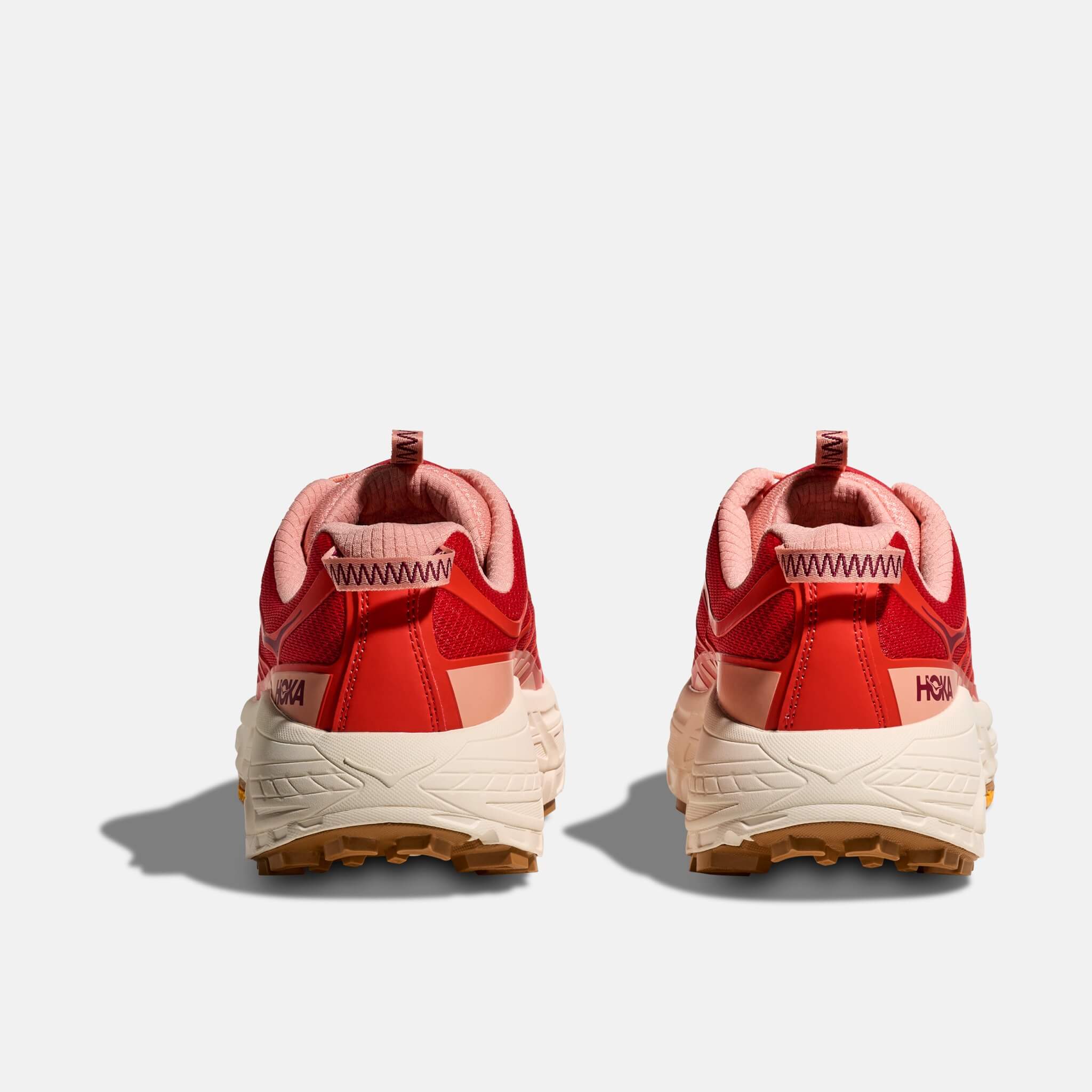 Unisex red Hoka Mafate Three2 sneakers