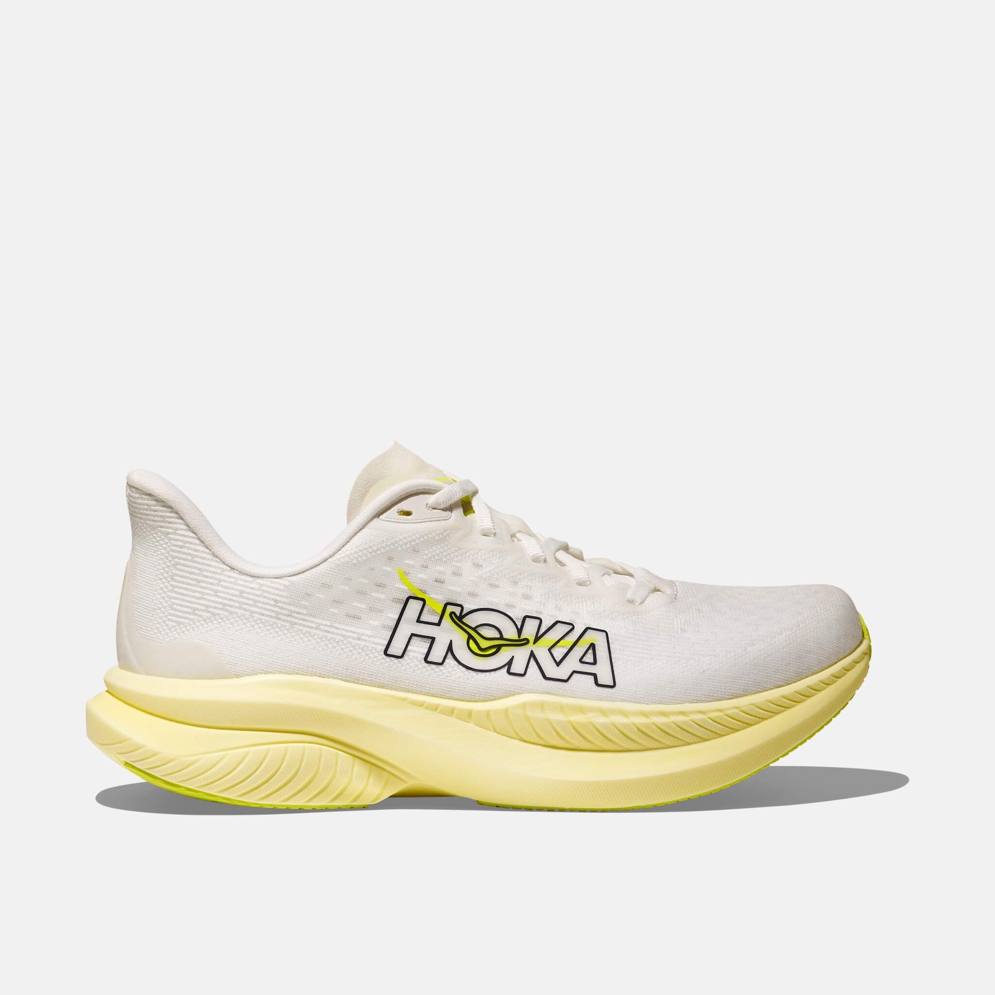 Damskie biało-żółte buty do biegania Hoka Mach 6