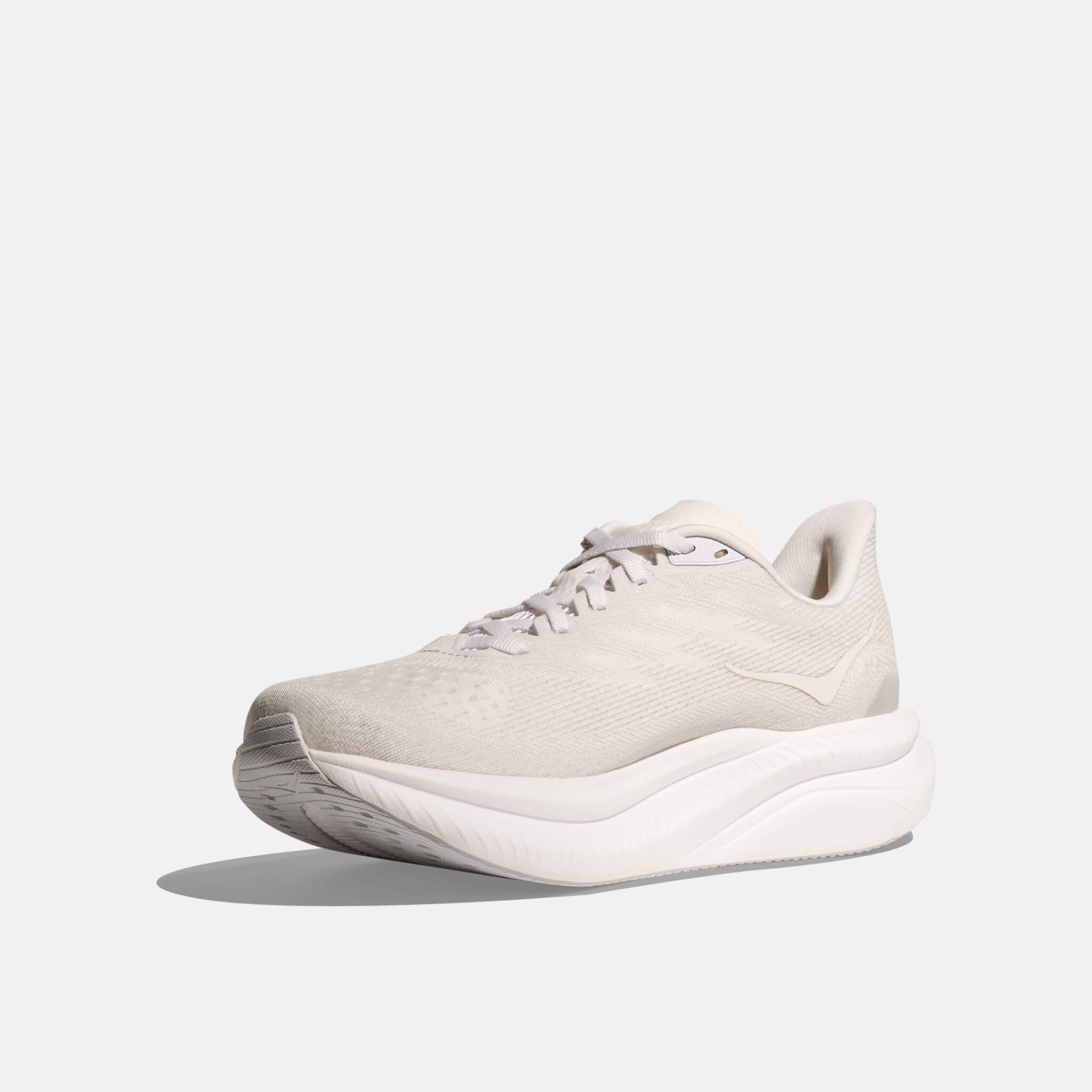 Women's white Hoka Mach 6 sneakers