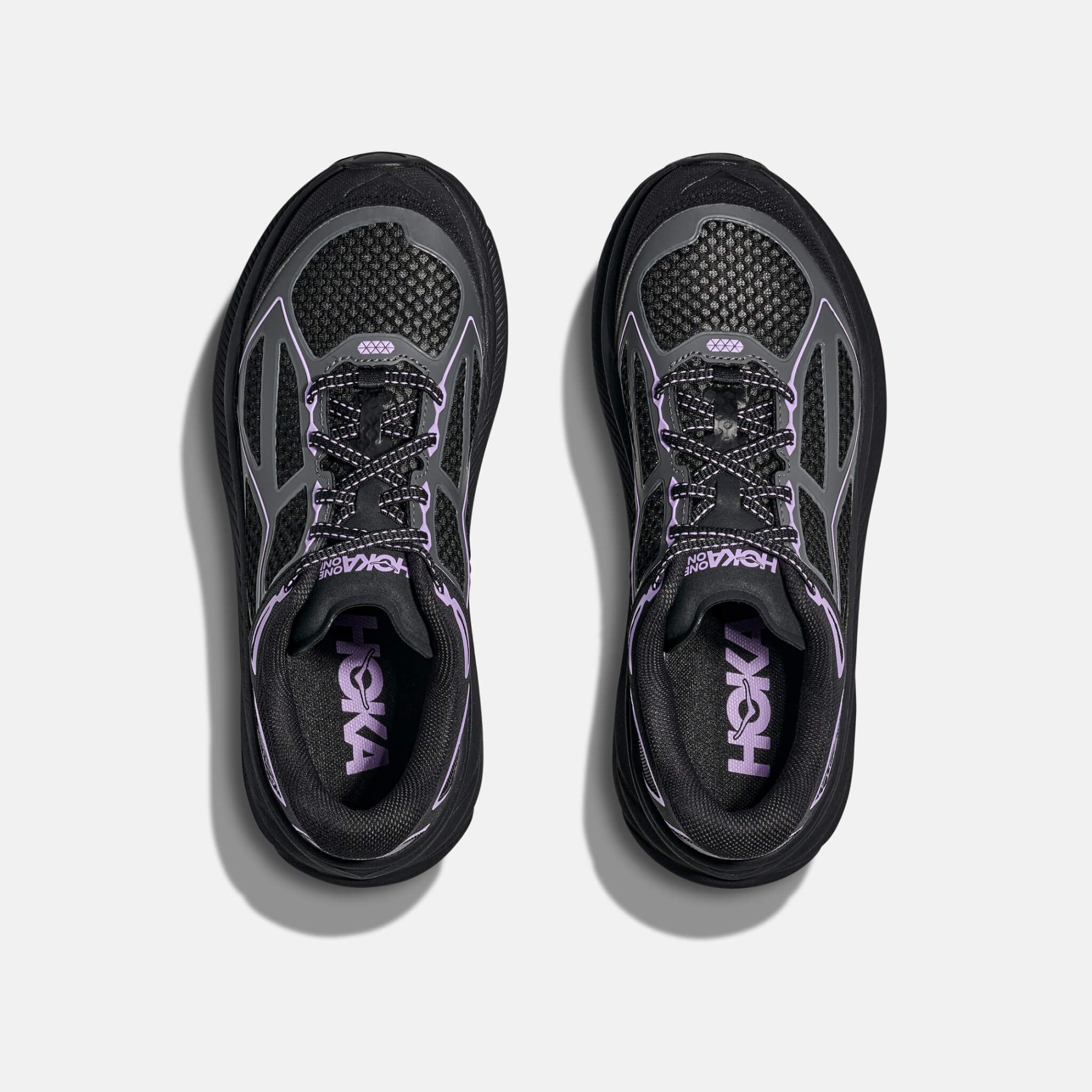 Unisex czarne i fioletowe sneakersy Hoka Clifton One9