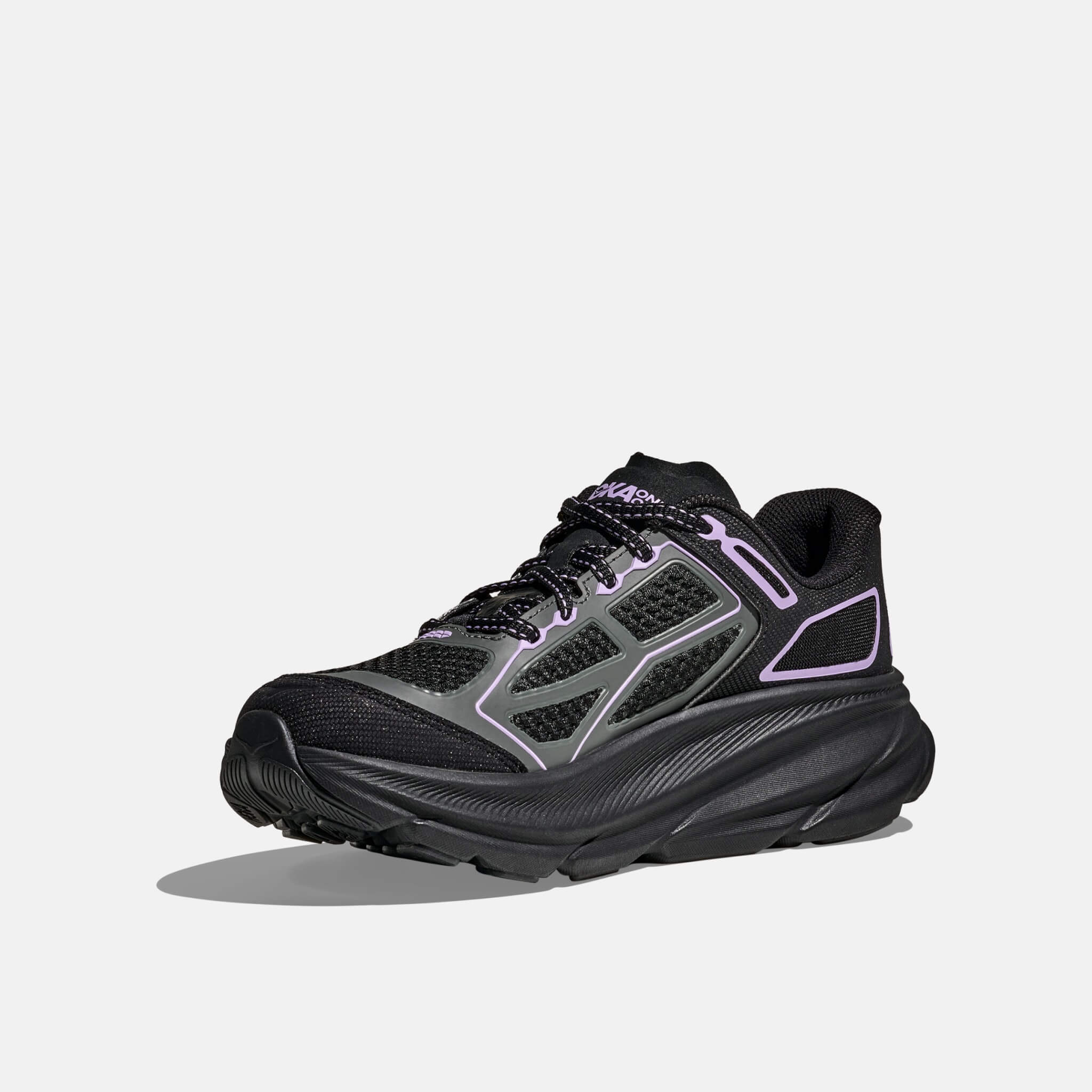 Unisex czarne i fioletowe sneakersy Hoka Clifton One9