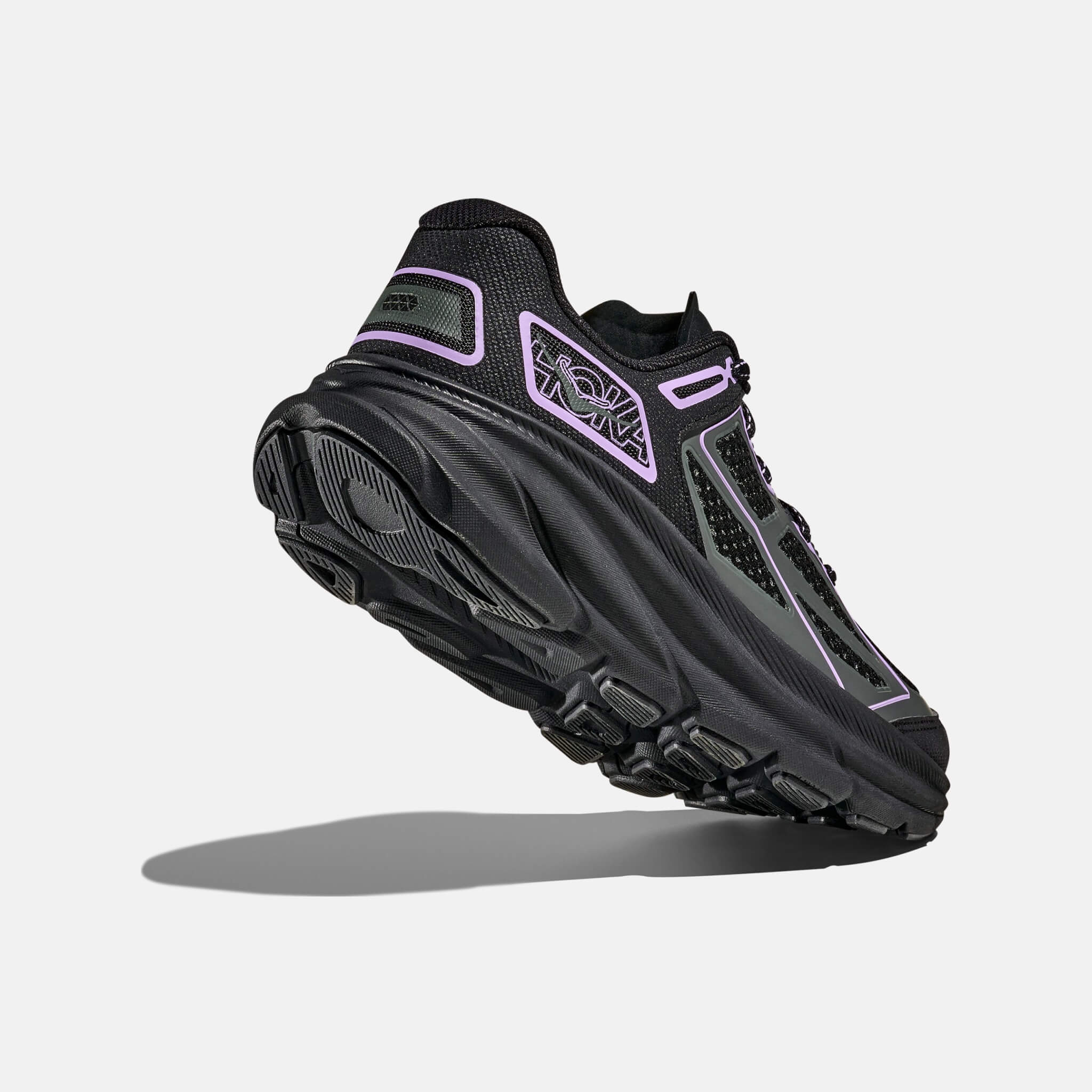 Unisex czarne i fioletowe sneakersy Hoka Clifton One9