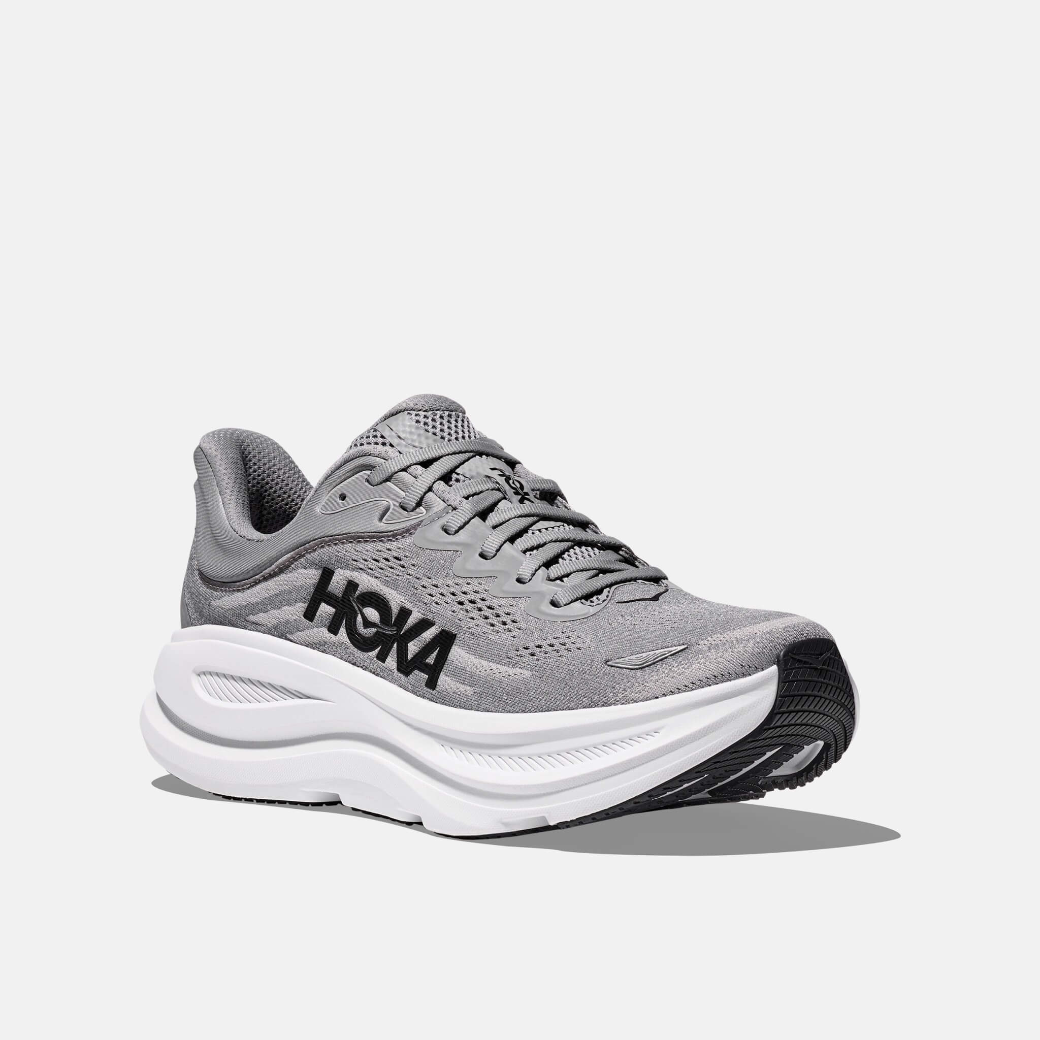 Men's gray Hoka Bondi 9 sneakers