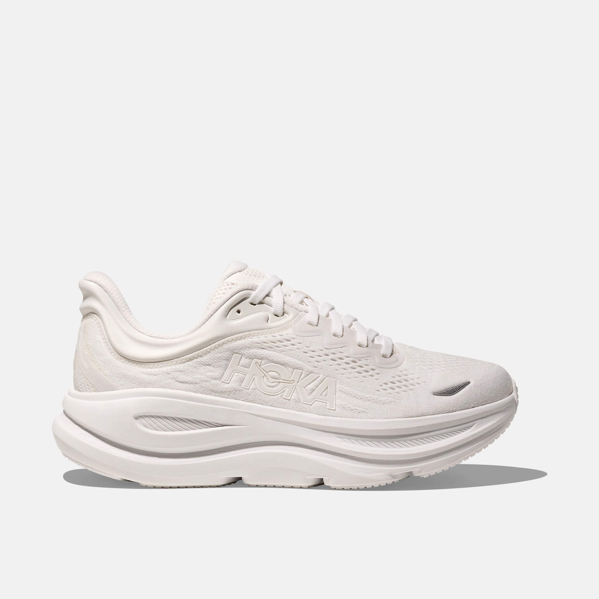 Men's white Hoka Bondi 9 sneakers