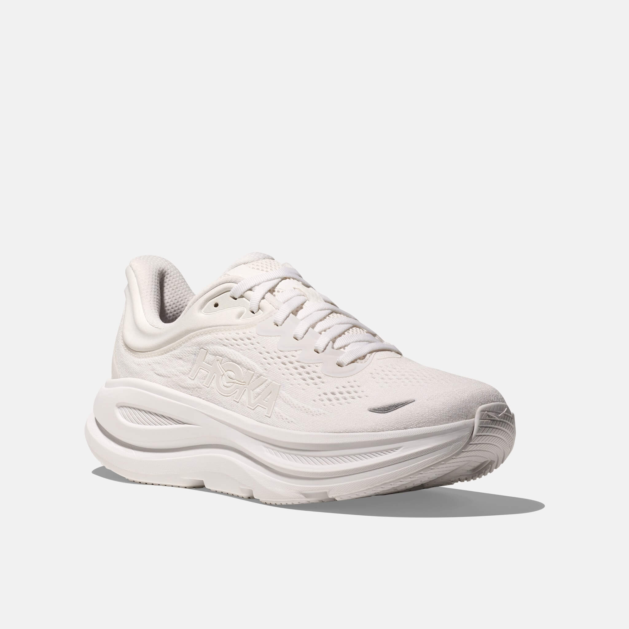 Men's white Hoka Bondi 9 sneakers