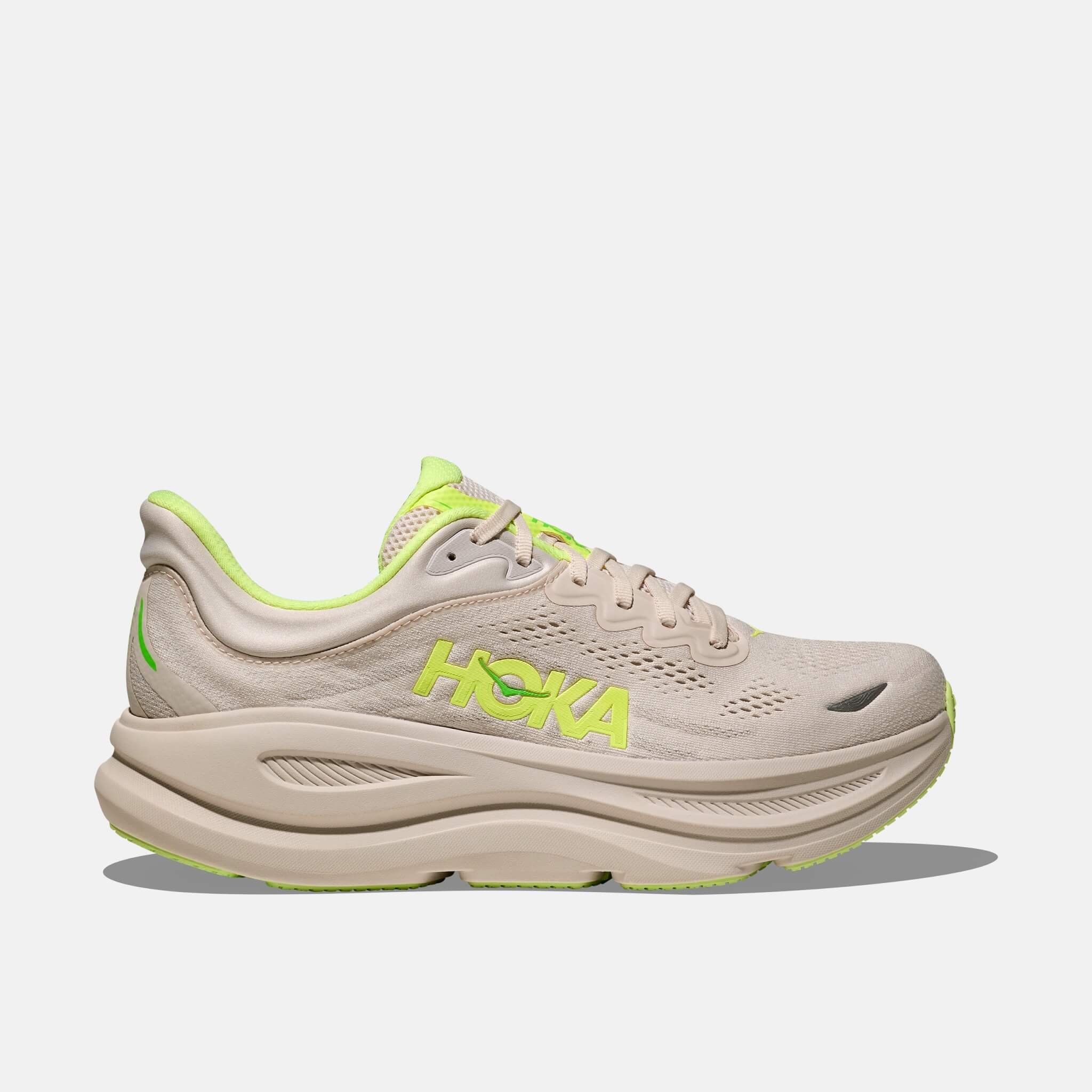 Męskie beżowo-zielone sneakersy Hoka Bondi 9