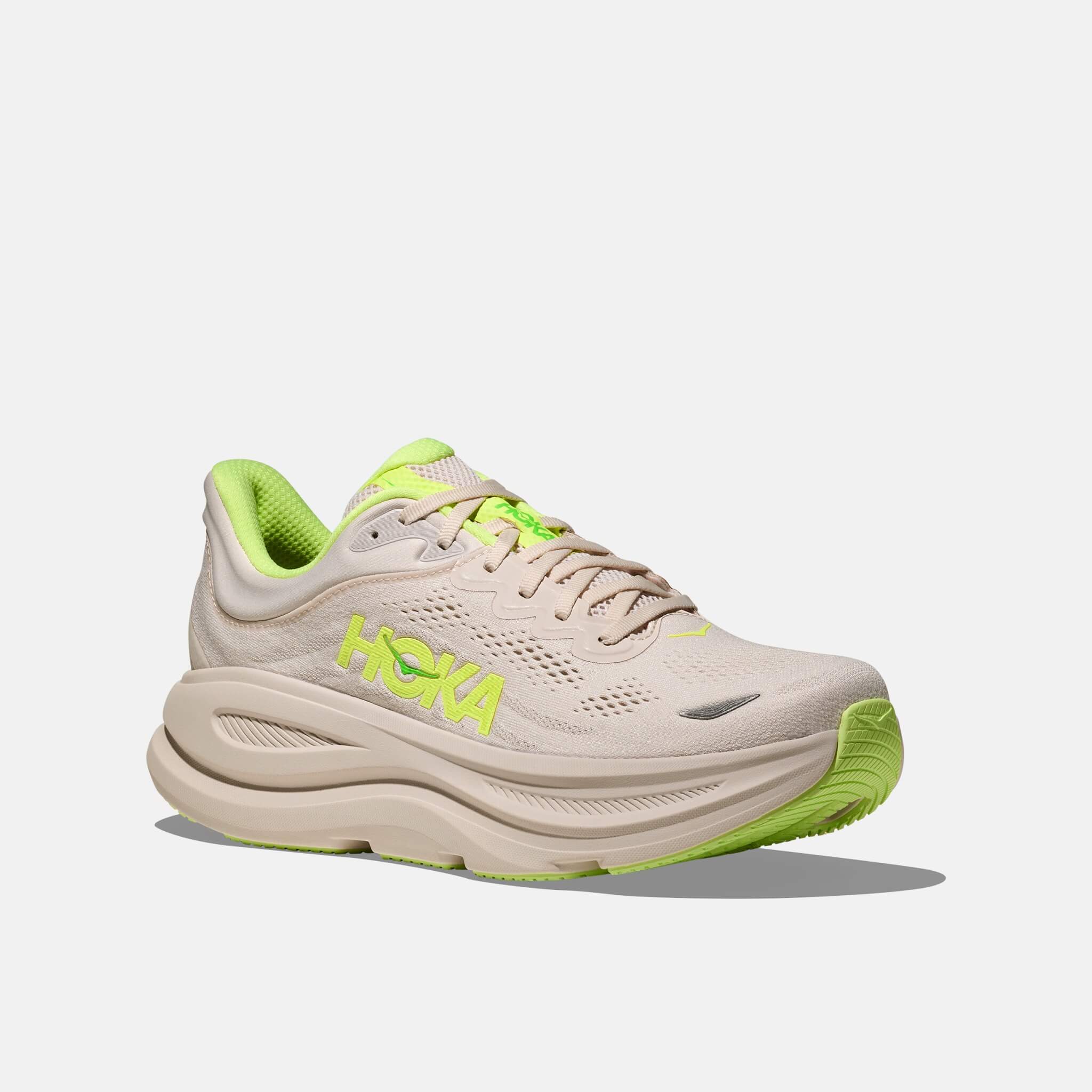 Męskie beżowo-zielone sneakersy Hoka Bondi 9