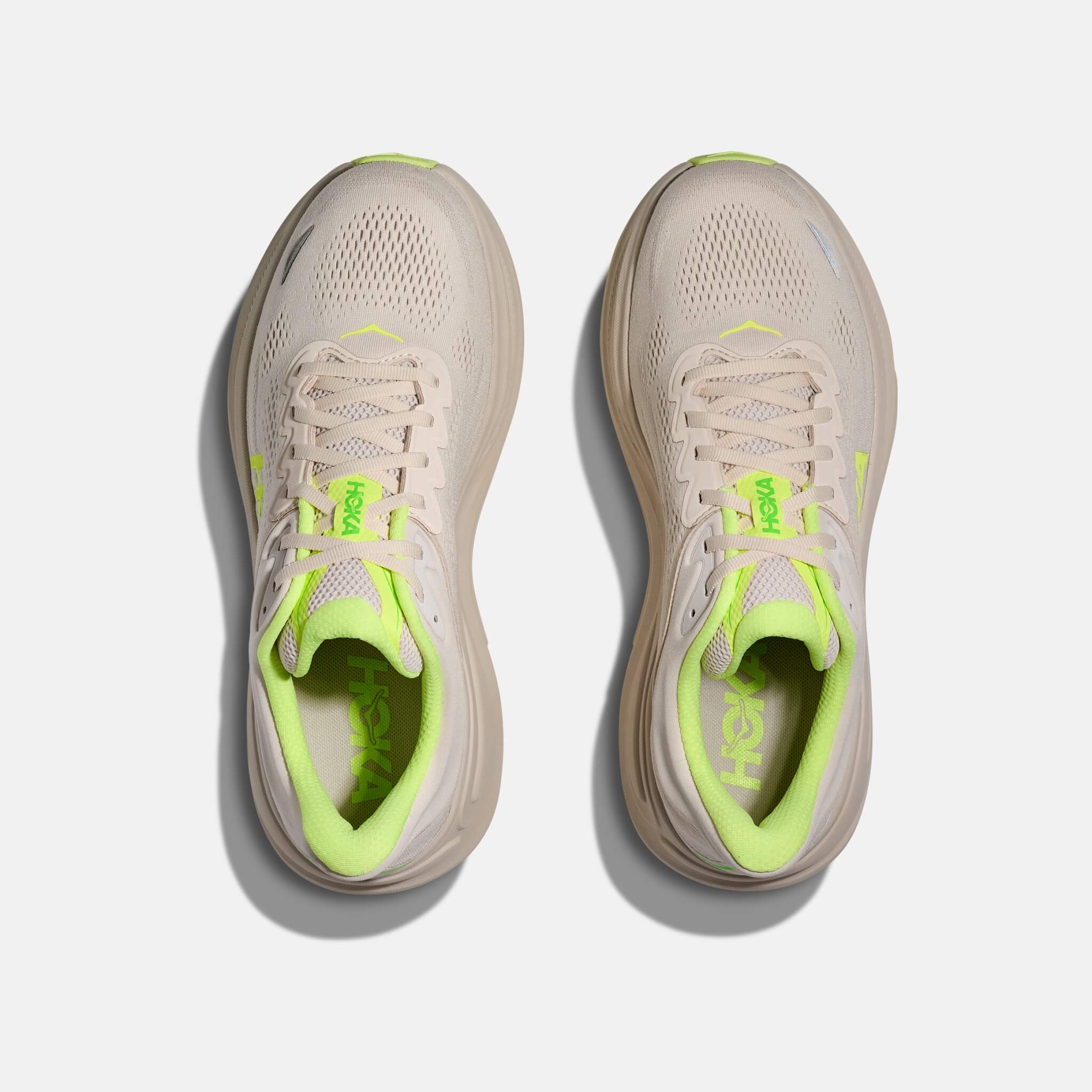 Męskie beżowo-zielone sneakersy Hoka Bondi 9