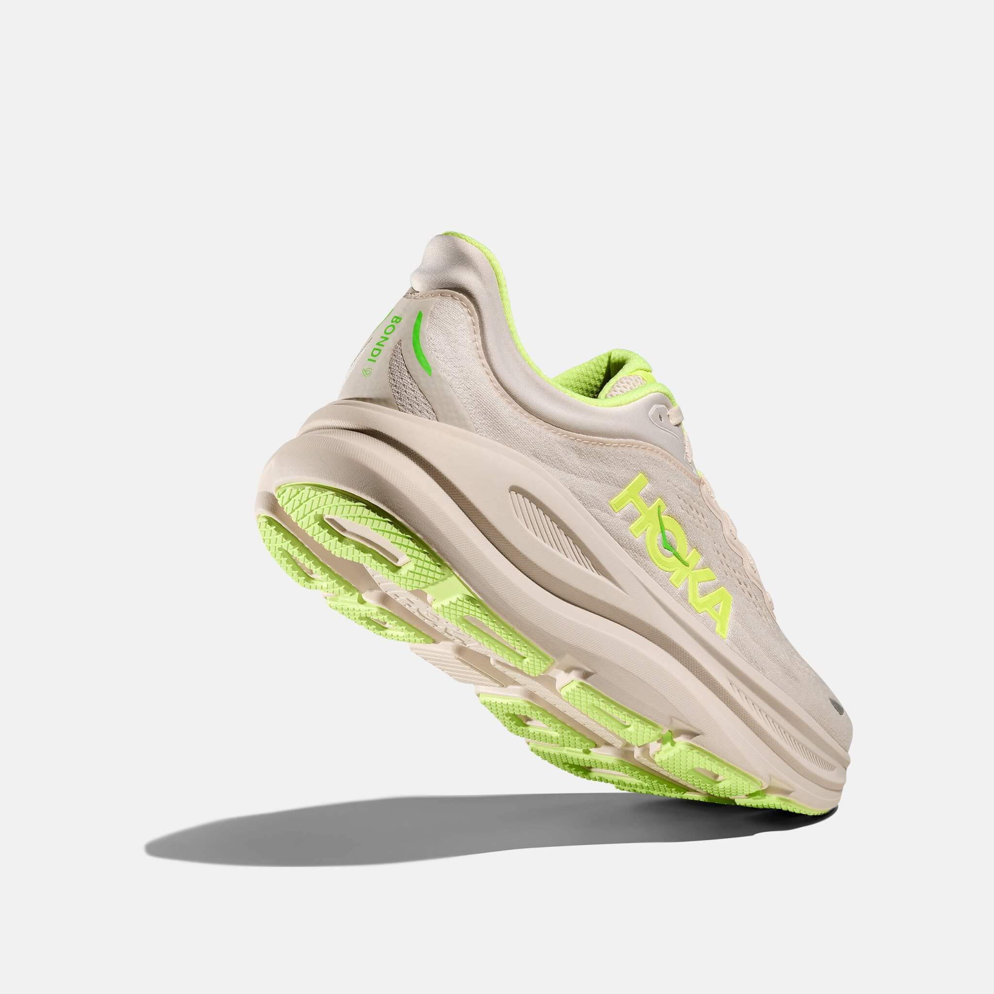 Męskie beżowo-zielone sneakersy Hoka Bondi 9