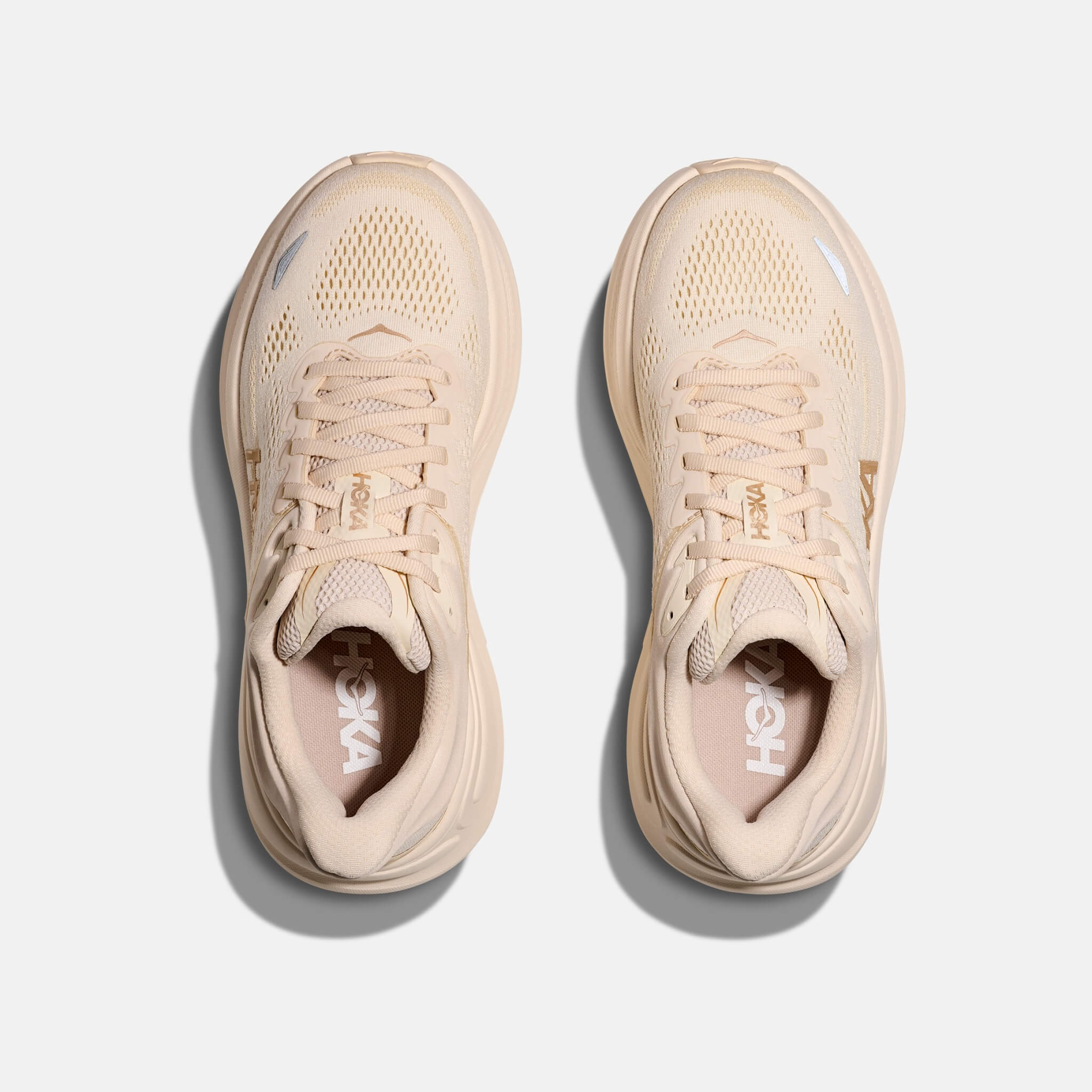 Damskie kremowe sneakersy Hoka Bondi 9