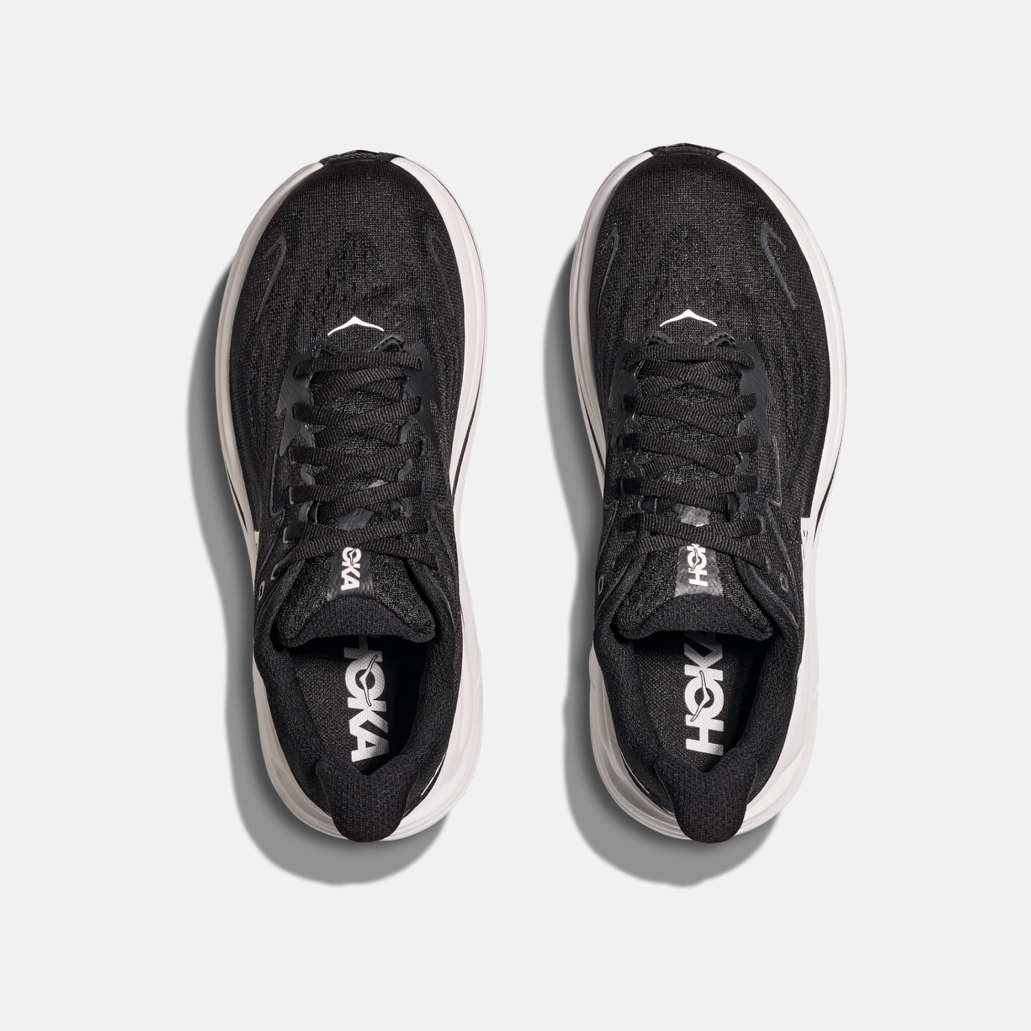 Męskie czarno-białe sneakersy Hoka Clifton 10
